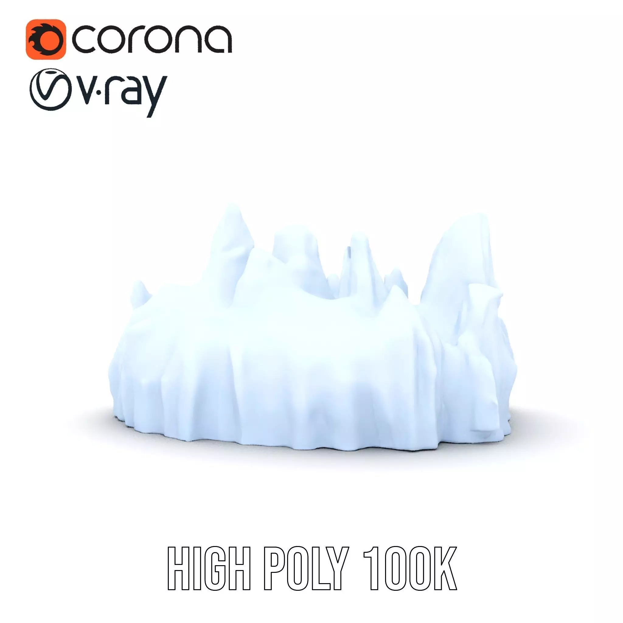 Glacier Peaks Ice model pack Low-poly 3D model_25