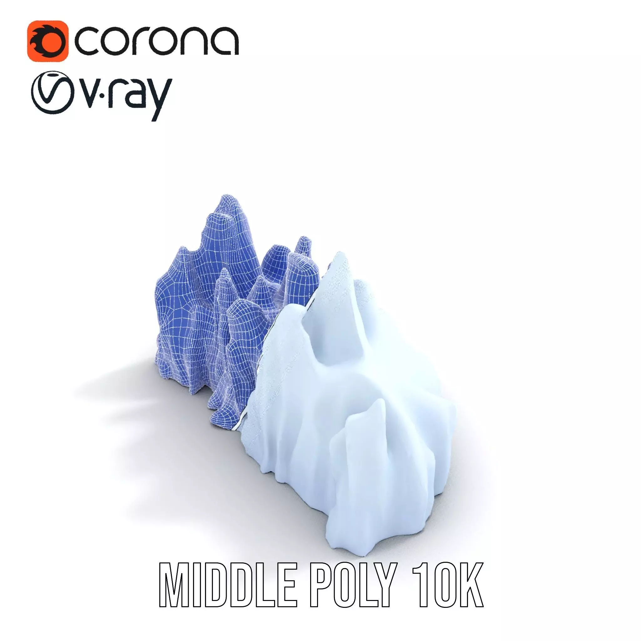 Glacier Peaks Ice model pack Low-poly 3D model_15