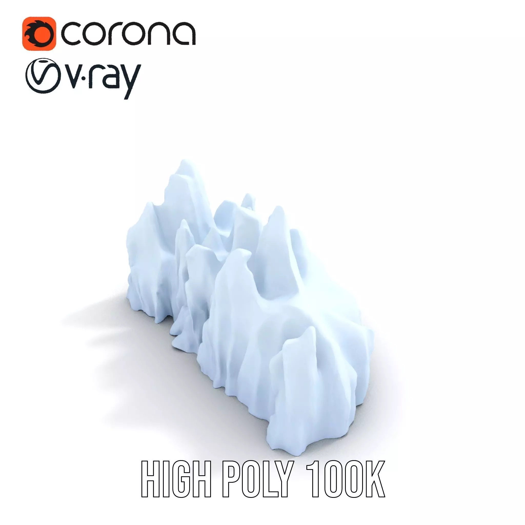 Glacier Peaks Ice model pack Low-poly 3D model_17