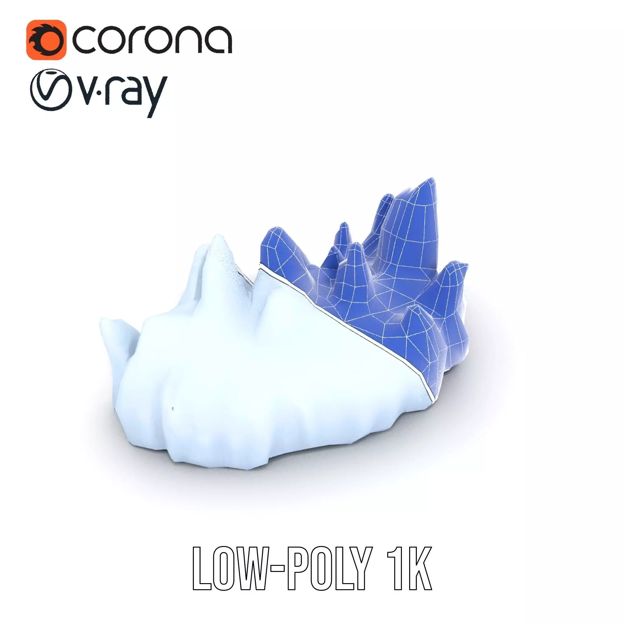 Glacier Peaks Ice model pack Low-poly 3D model_27