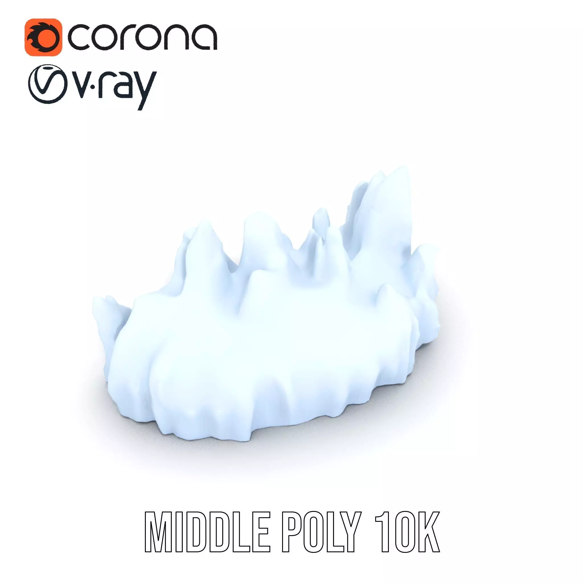 Glacier Peaks Ice model pack Low-poly 3D model_11