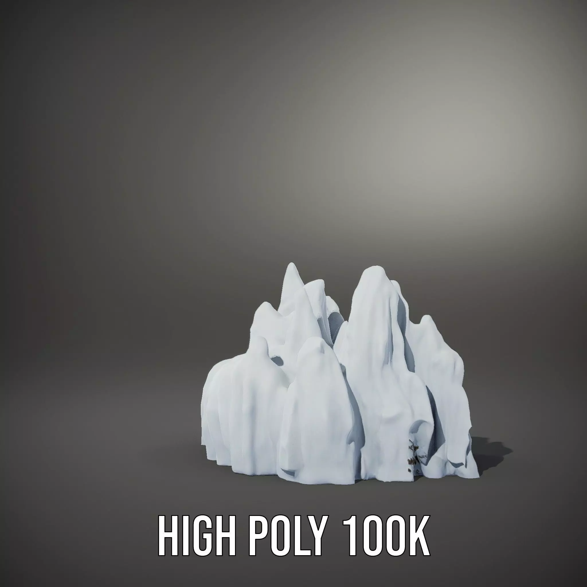 Glacier Peaks Ice model pack Low-poly 3D model_10