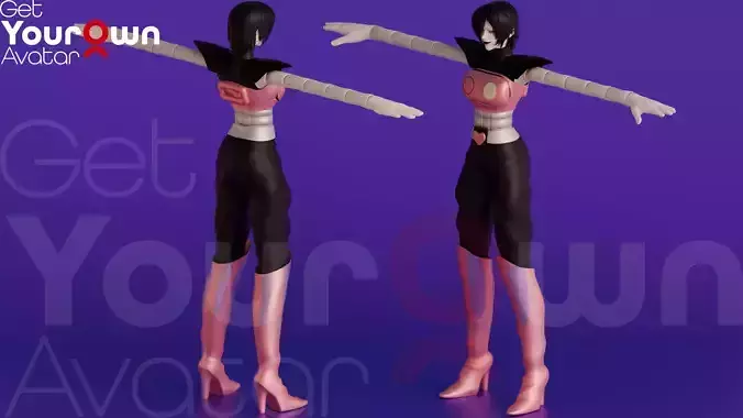 CyberLynx Rigged 3D Feline Cyborg Avatar for VRChat