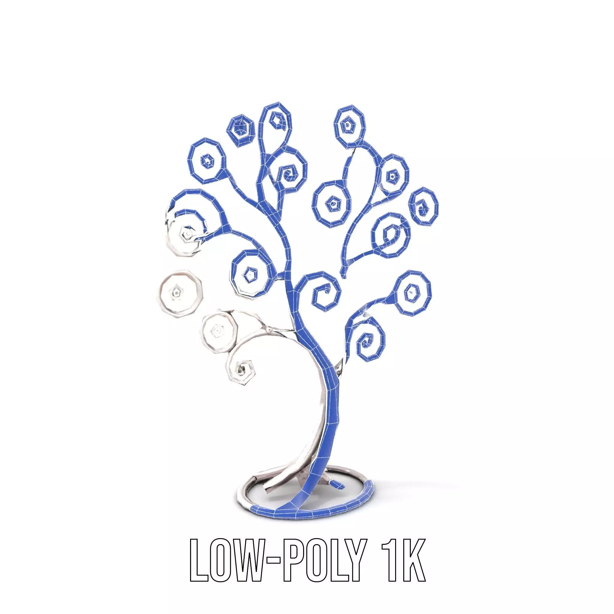 Elegant Spiral Tree model pack Low-poly 3D model_27