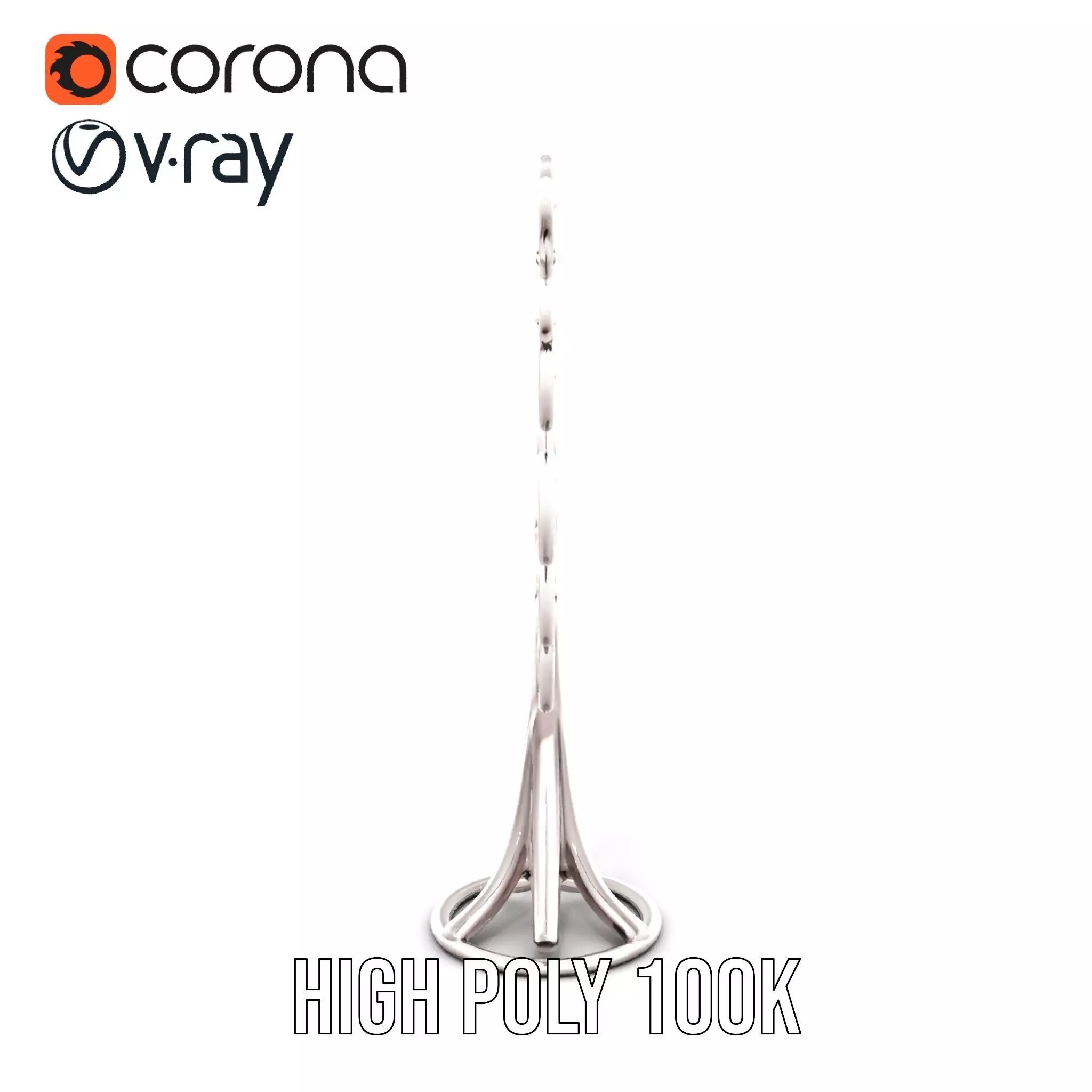 Elegant Spiral Tree model pack Low-poly 3D model_25