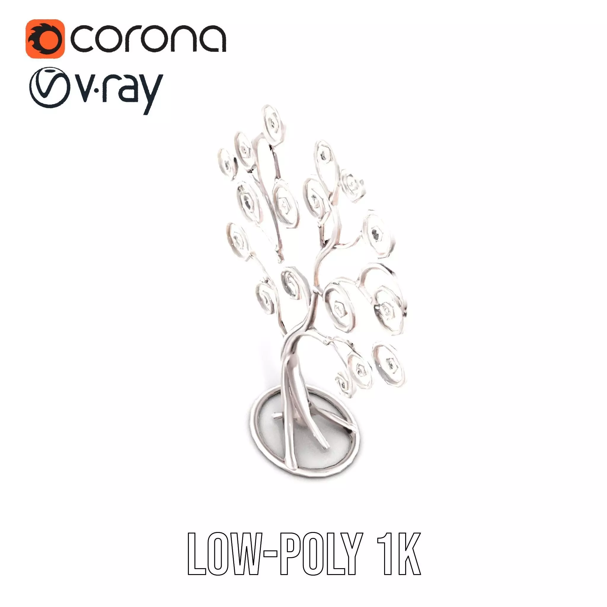 Elegant Spiral Tree model pack Low-poly 3D model_7
