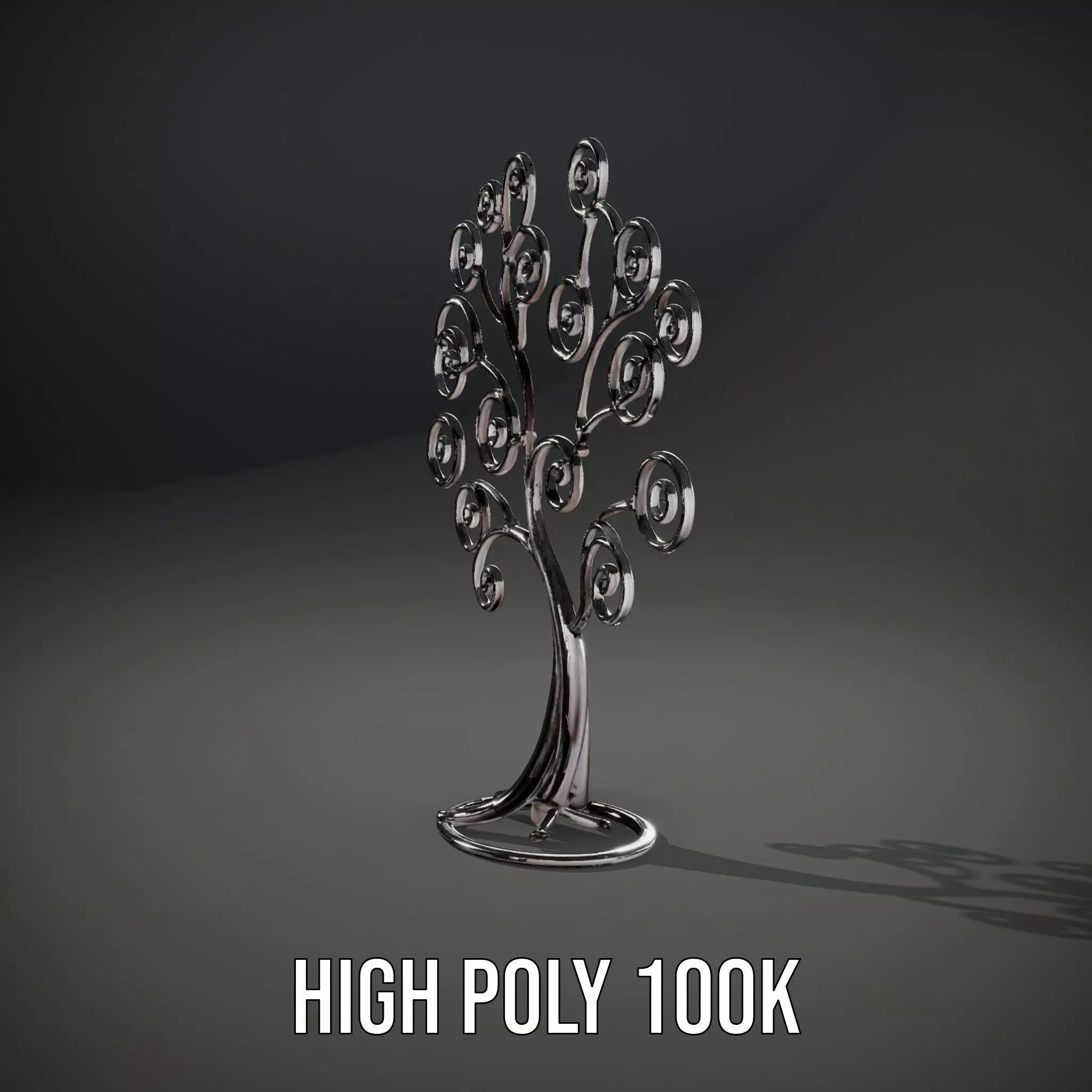 Elegant Spiral Tree model pack Low-poly 3D model_10
