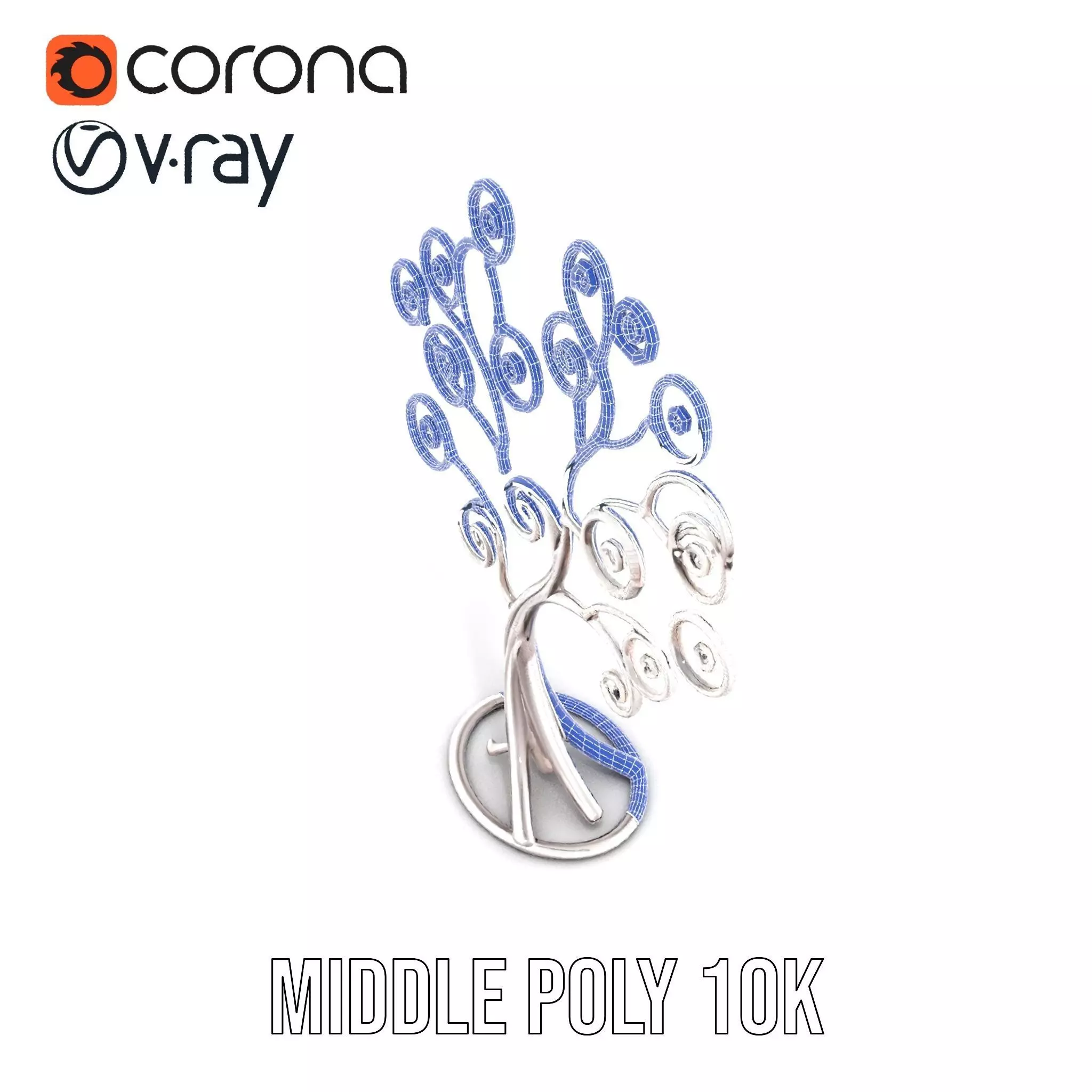 Elegant Spiral Tree model pack Low-poly 3D model_11