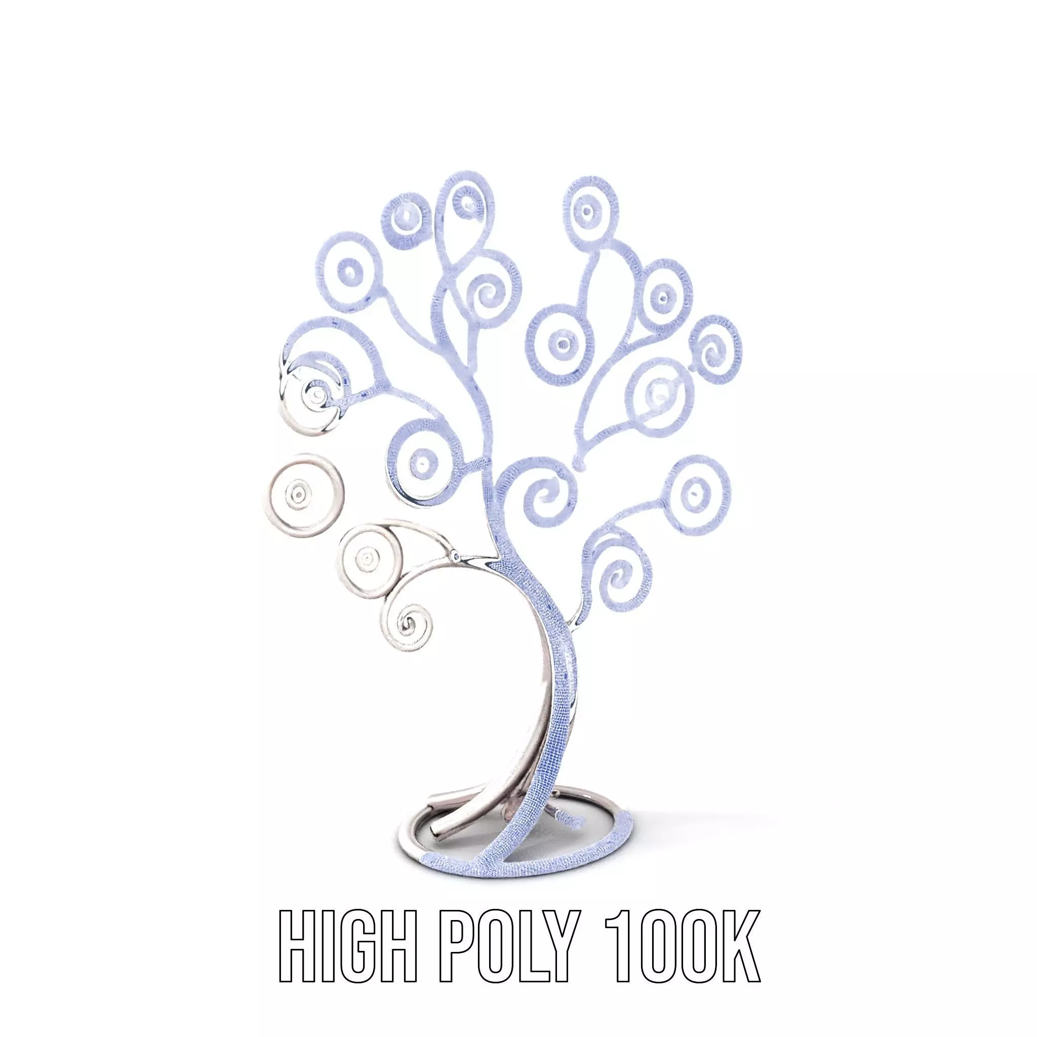 Elegant Spiral Tree model pack Low-poly 3D model_4