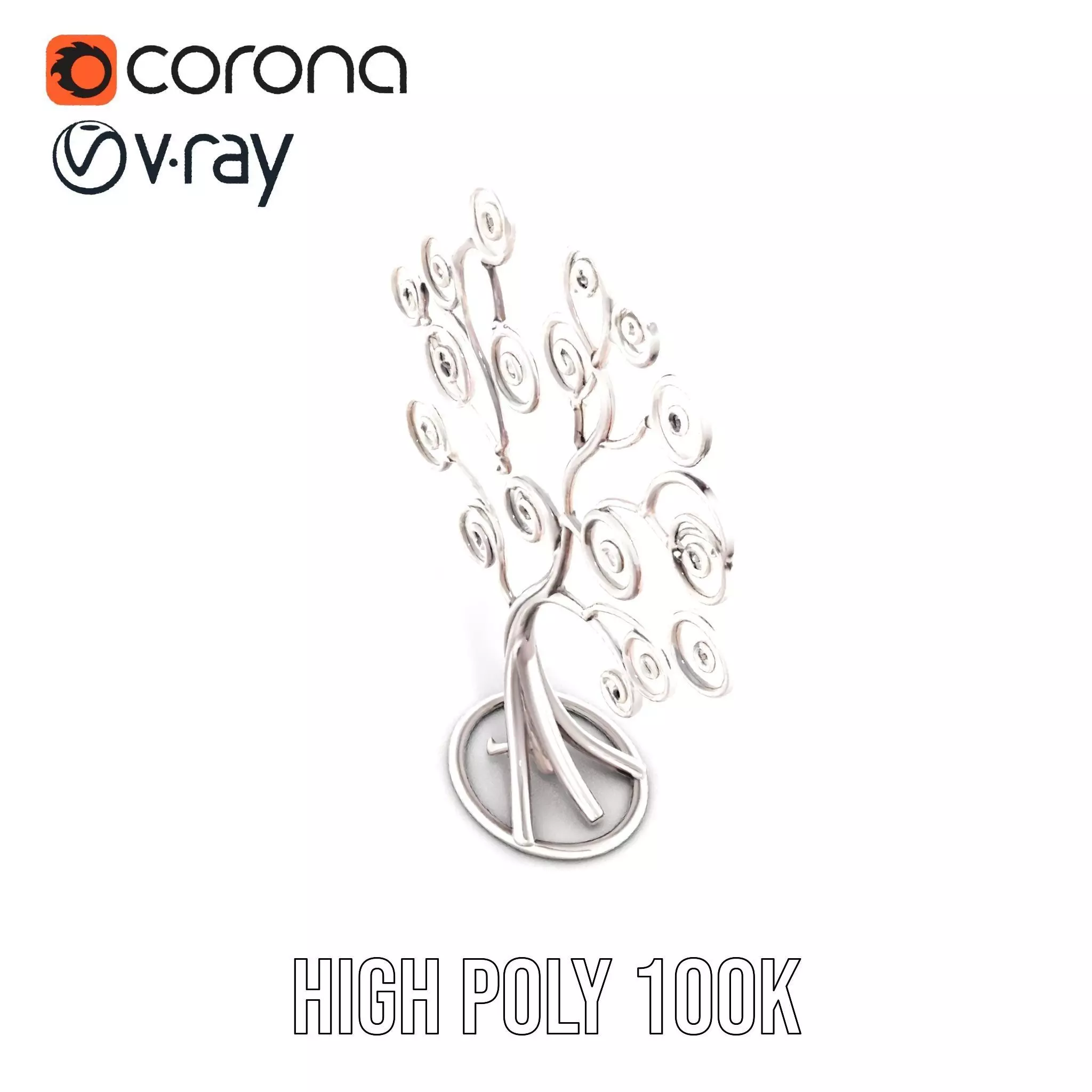 Elegant Spiral Tree model pack Low-poly 3D model_28