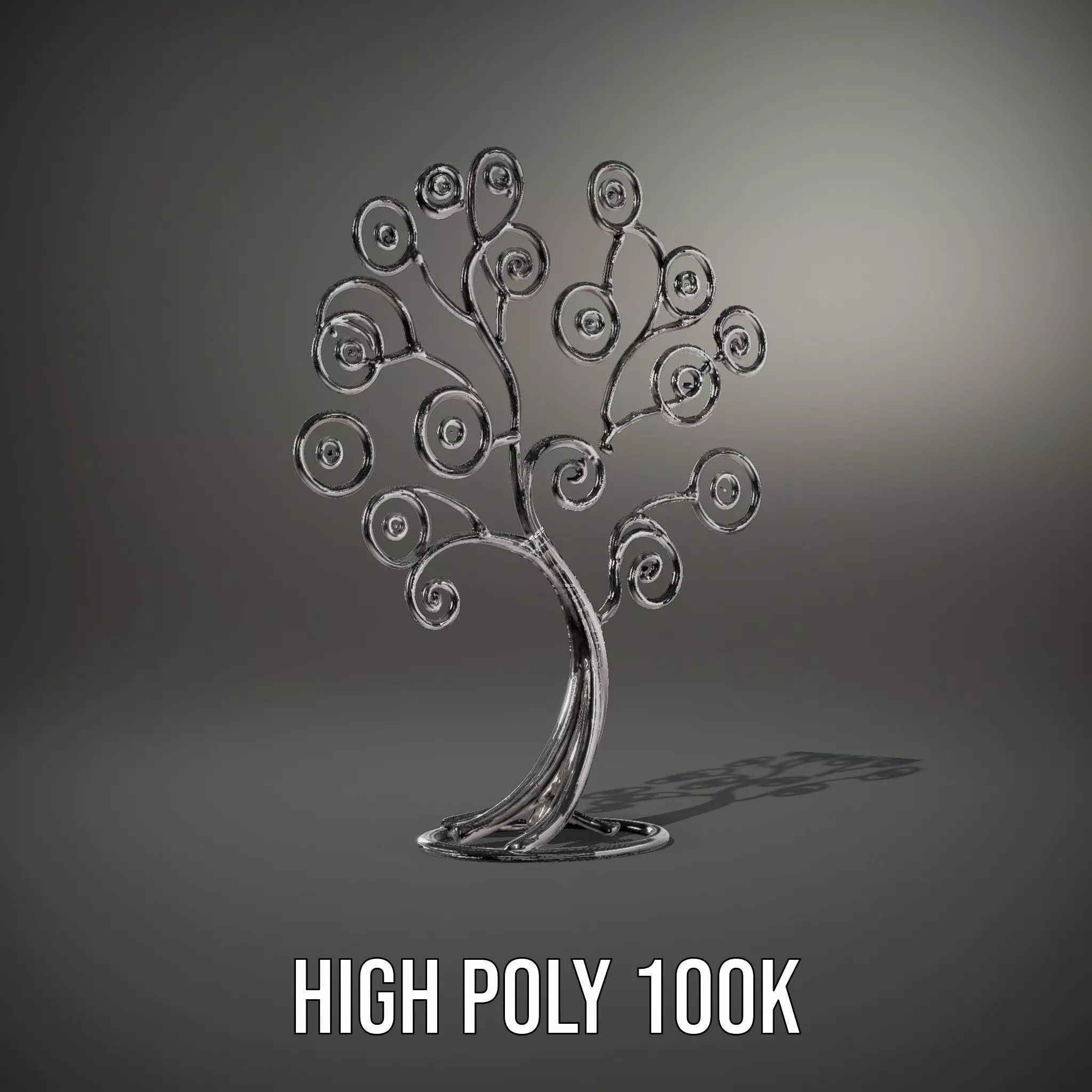 Elegant Spiral Tree model pack Low-poly 3D model_8
