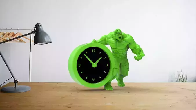 Hulk desk clock