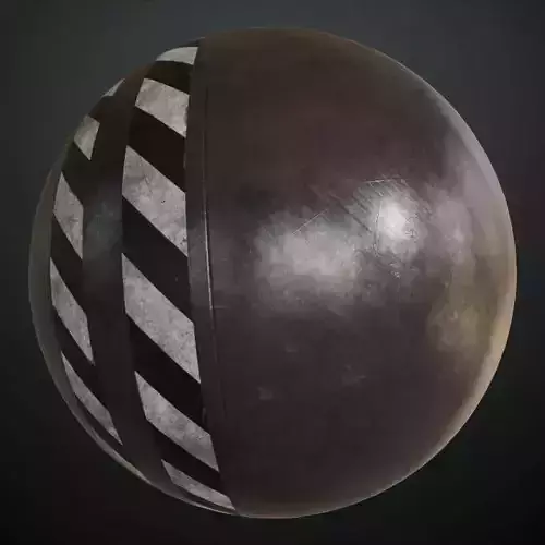 Scratched Metal Hazard Stripes Texture