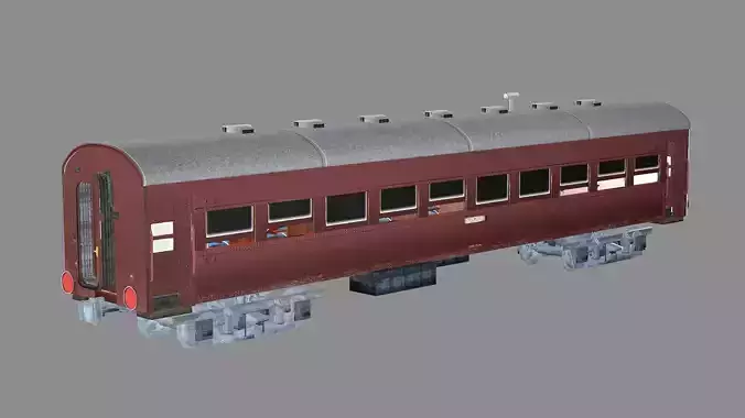 Railway Cargo Car 3D Model