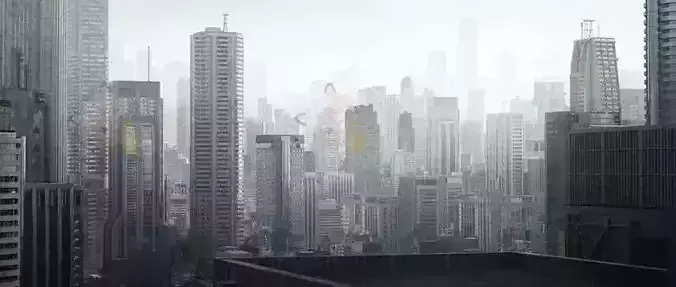 Tokyo Japan Cityscape High Rise Building Rendering