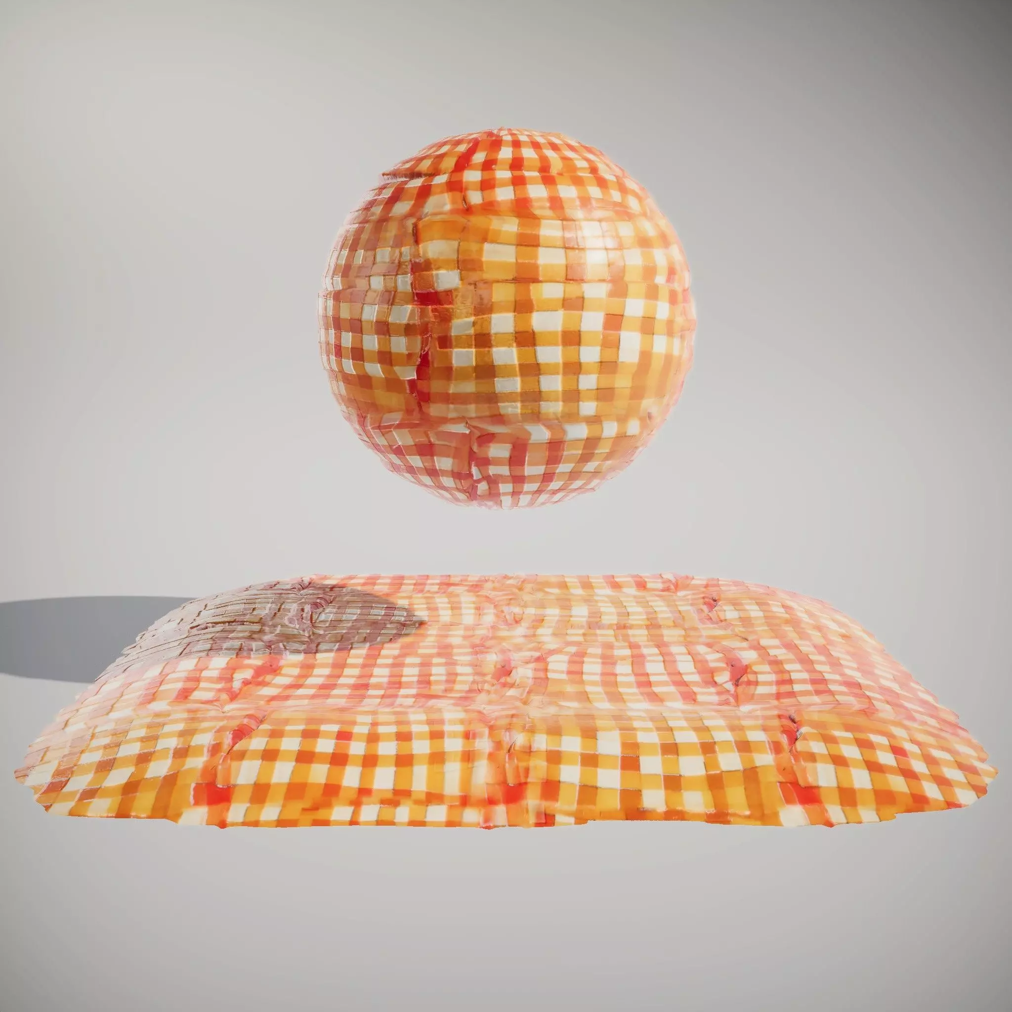 Vibrant Checkered Fabric HQ PBR Textures Set Texture_2