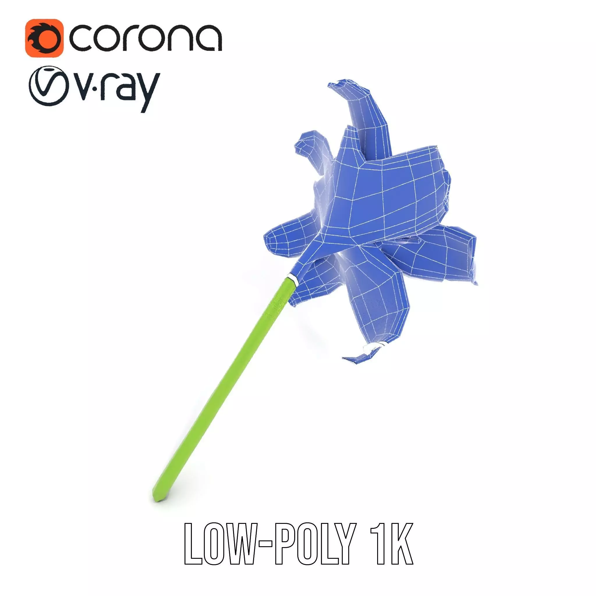 Elegant White Lily model pack Low-poly 3D model_20