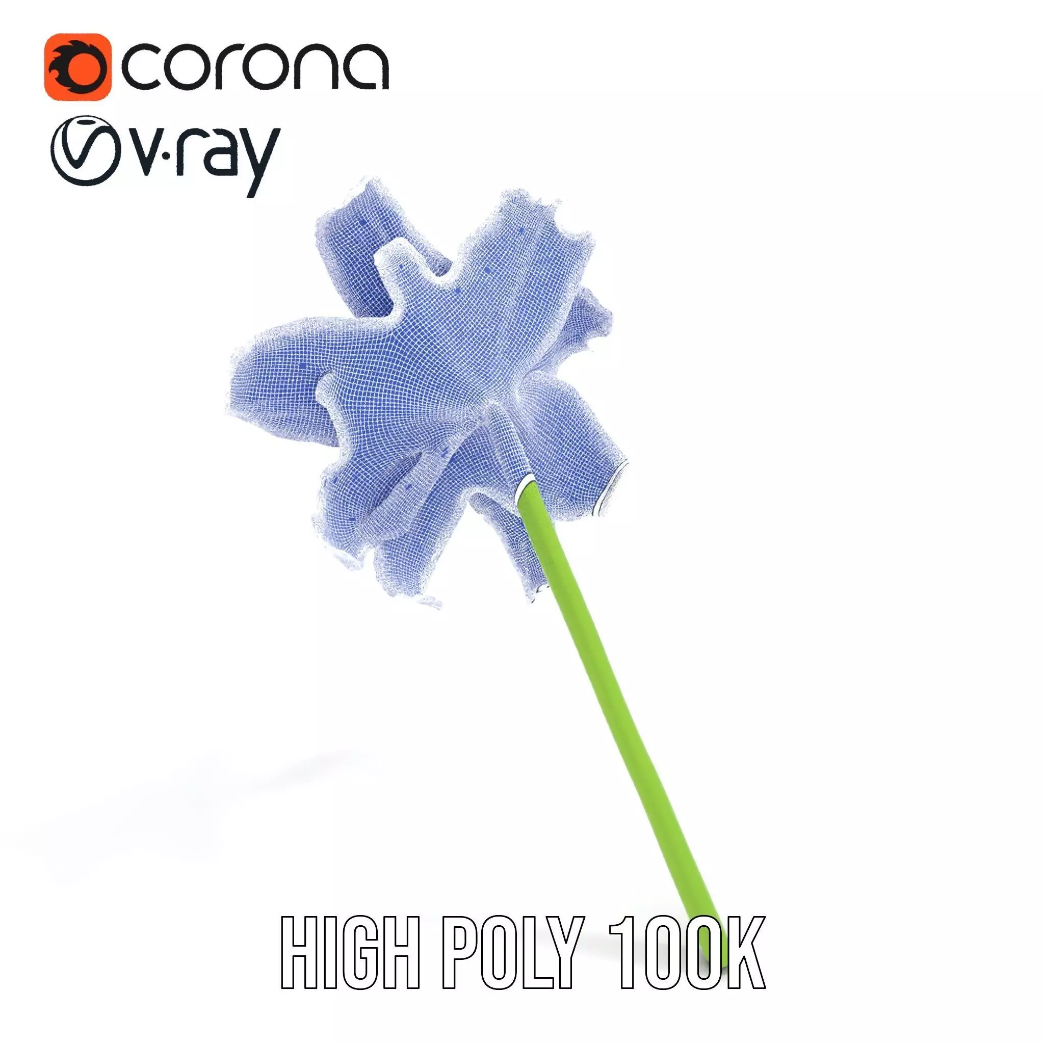 Elegant White Lily model pack Low-poly 3D model_34