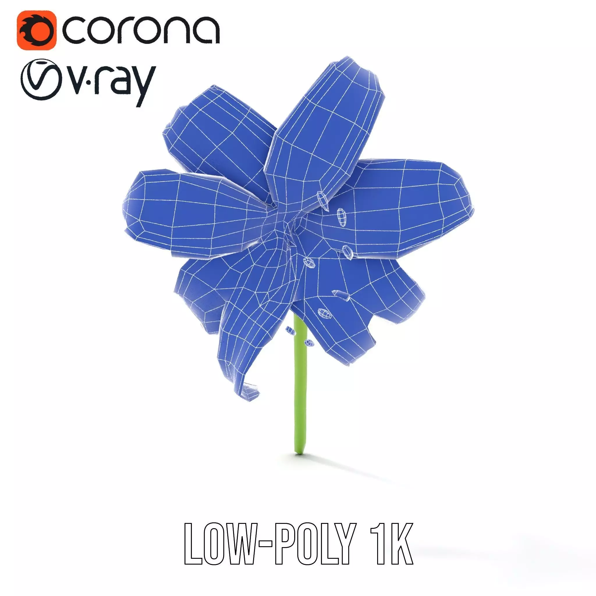 Elegant White Lily model pack Low-poly 3D model_32