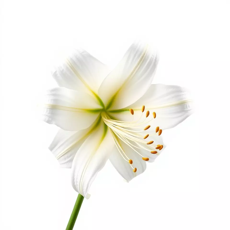 Elegant White Lily model pack Low-poly 3D model_3