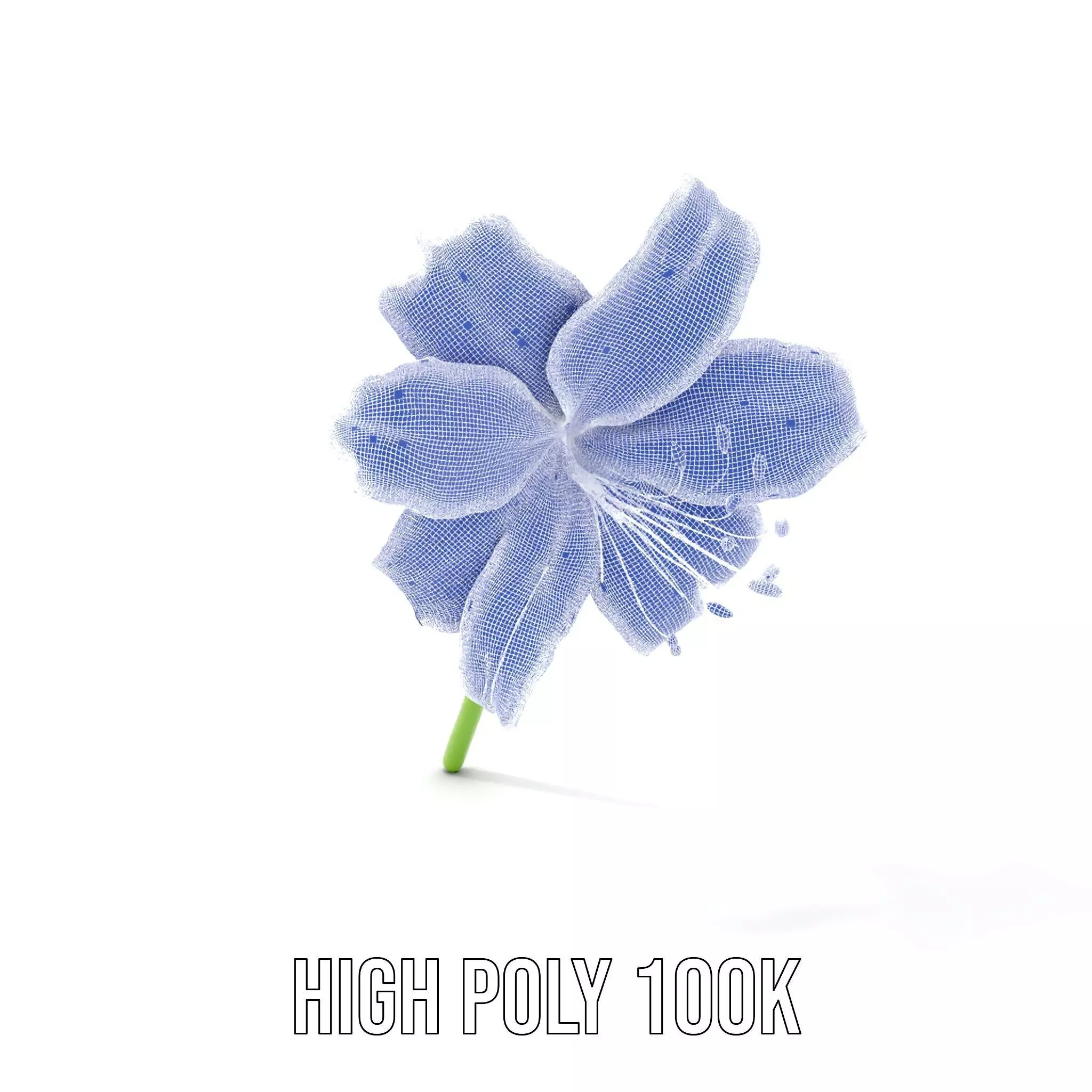 Elegant White Lily model pack Low-poly 3D model_5