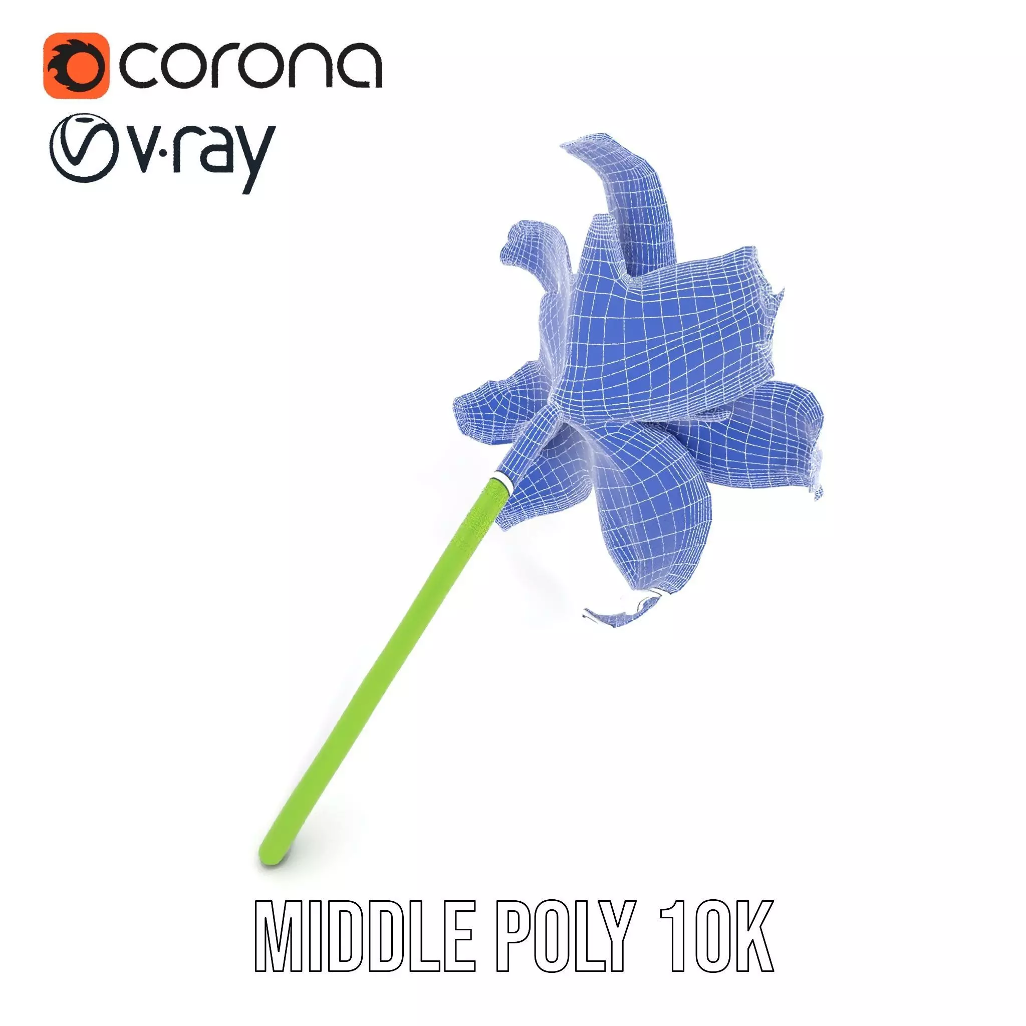 Elegant White Lily model pack Low-poly 3D model_25