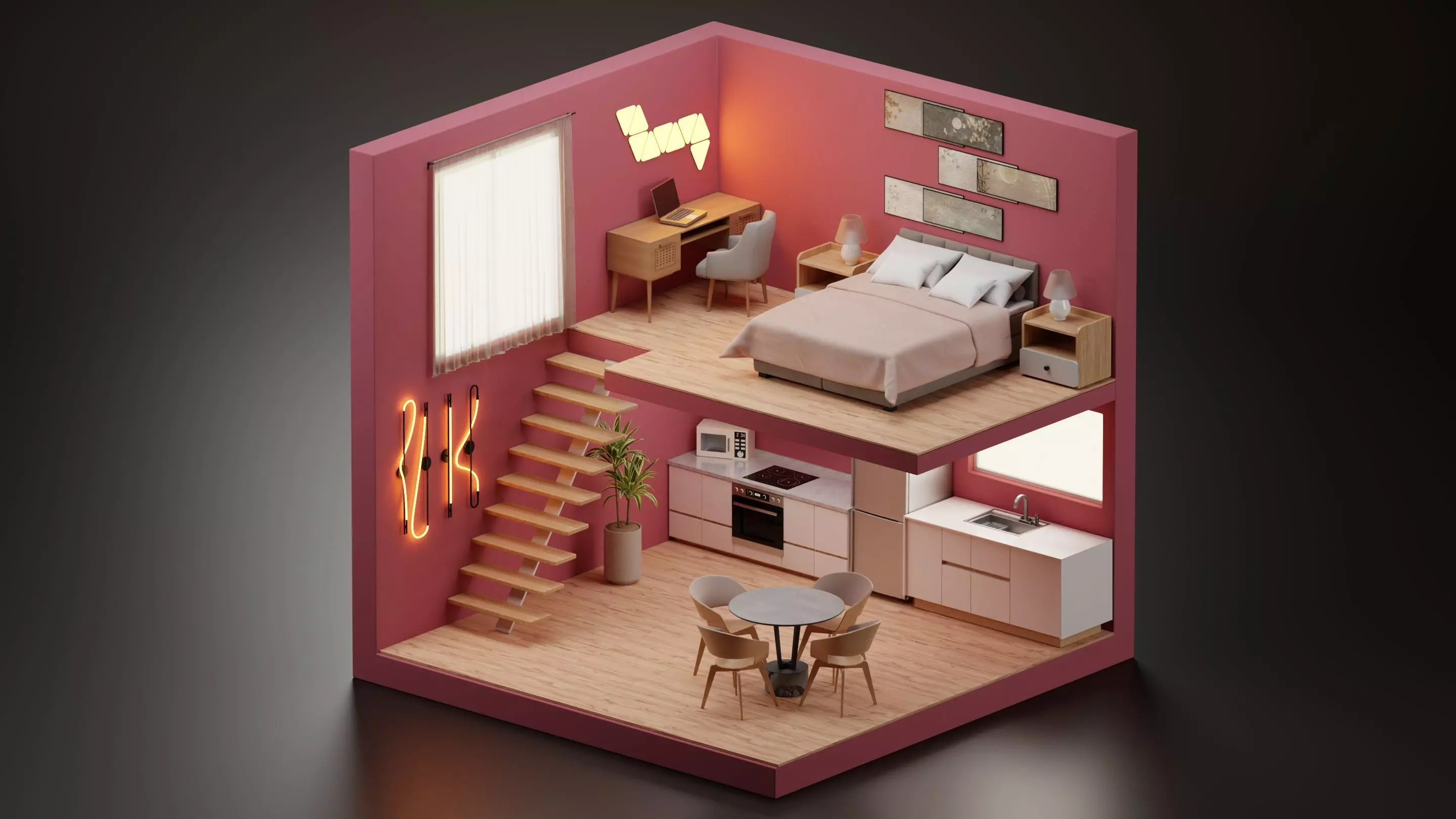 Doublefloor apartment 3D model_0