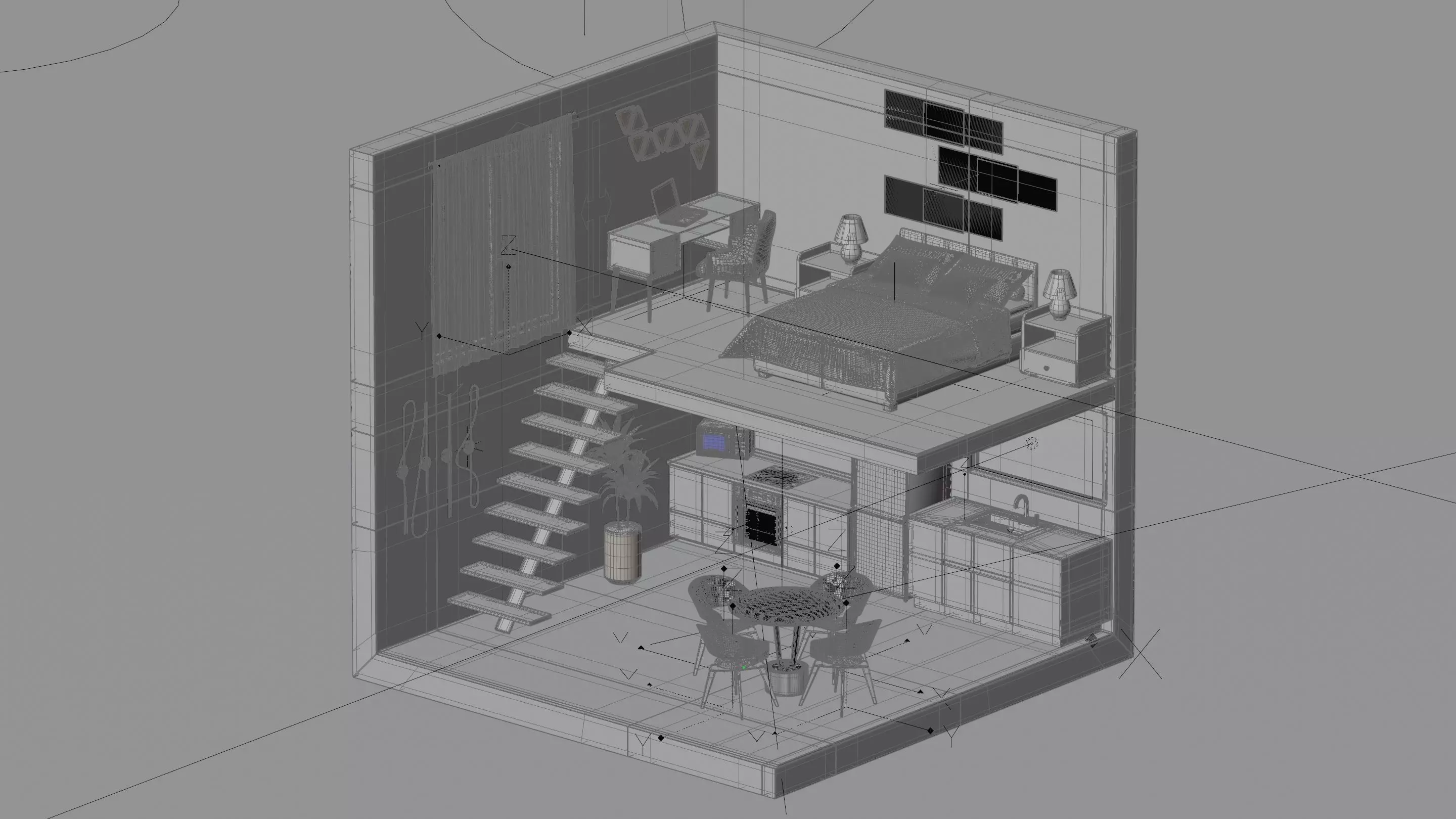 Doublefloor apartment 3D model_5
