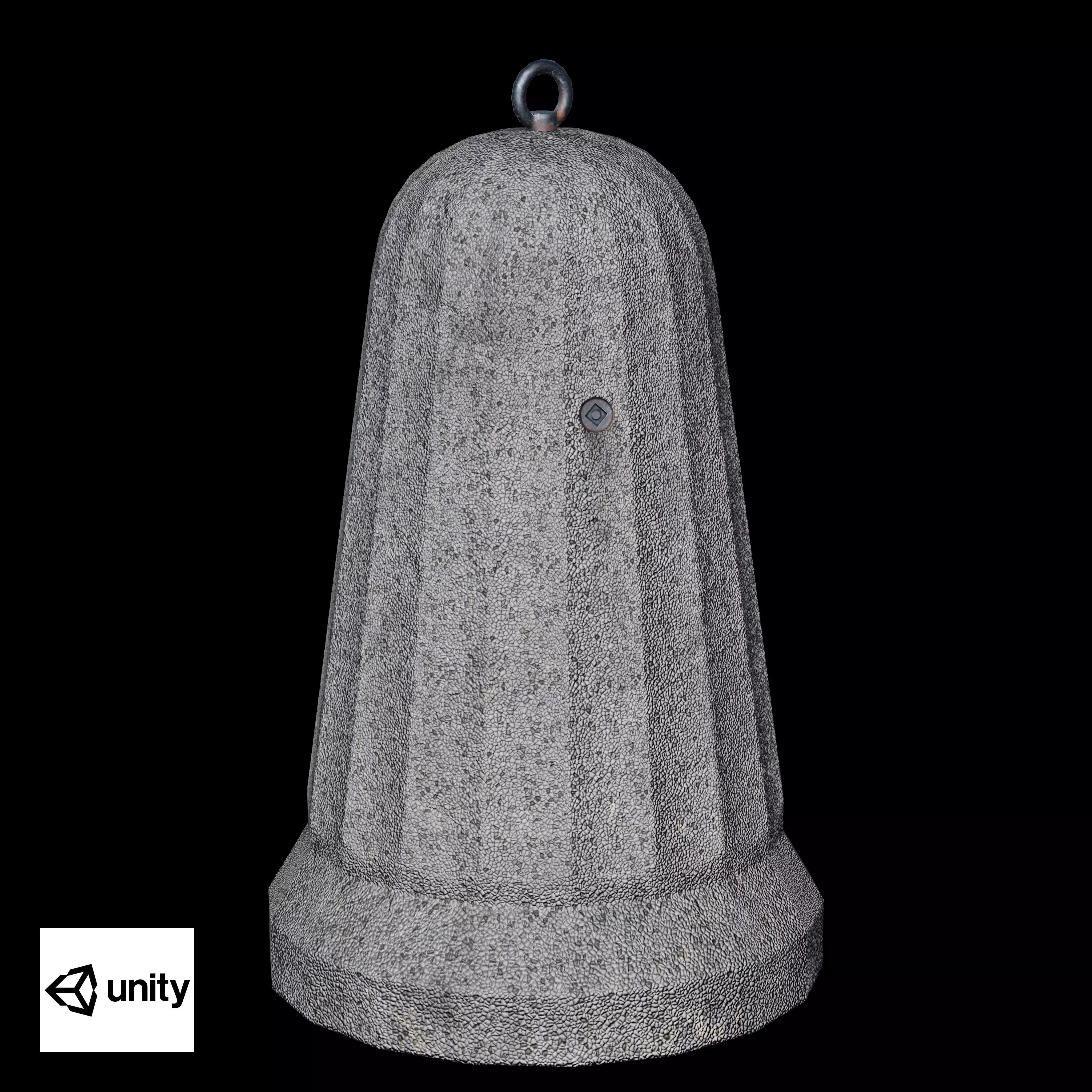 Concrete Bollard Low-poly 3D model_11