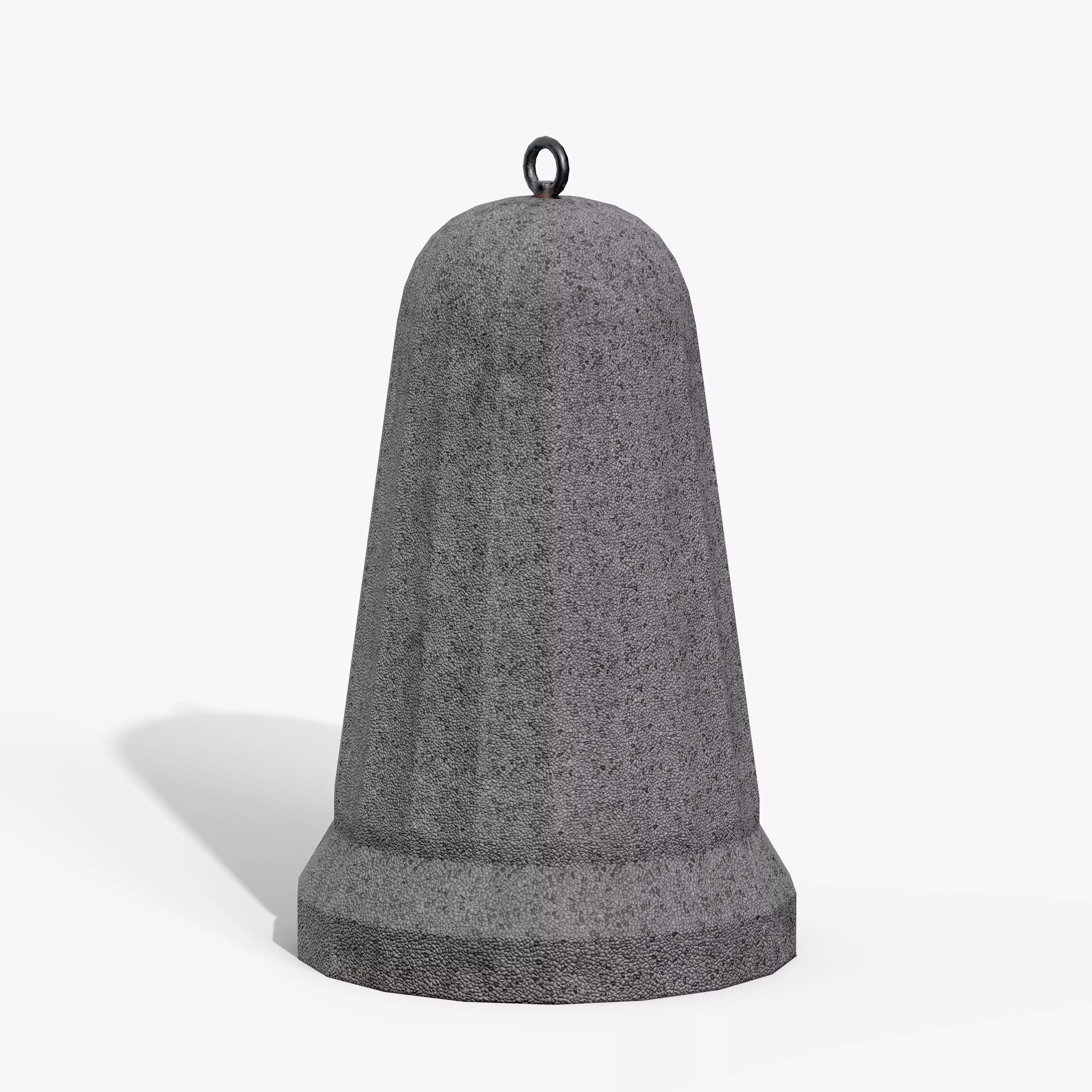 Concrete Bollard Low-poly 3D model_3