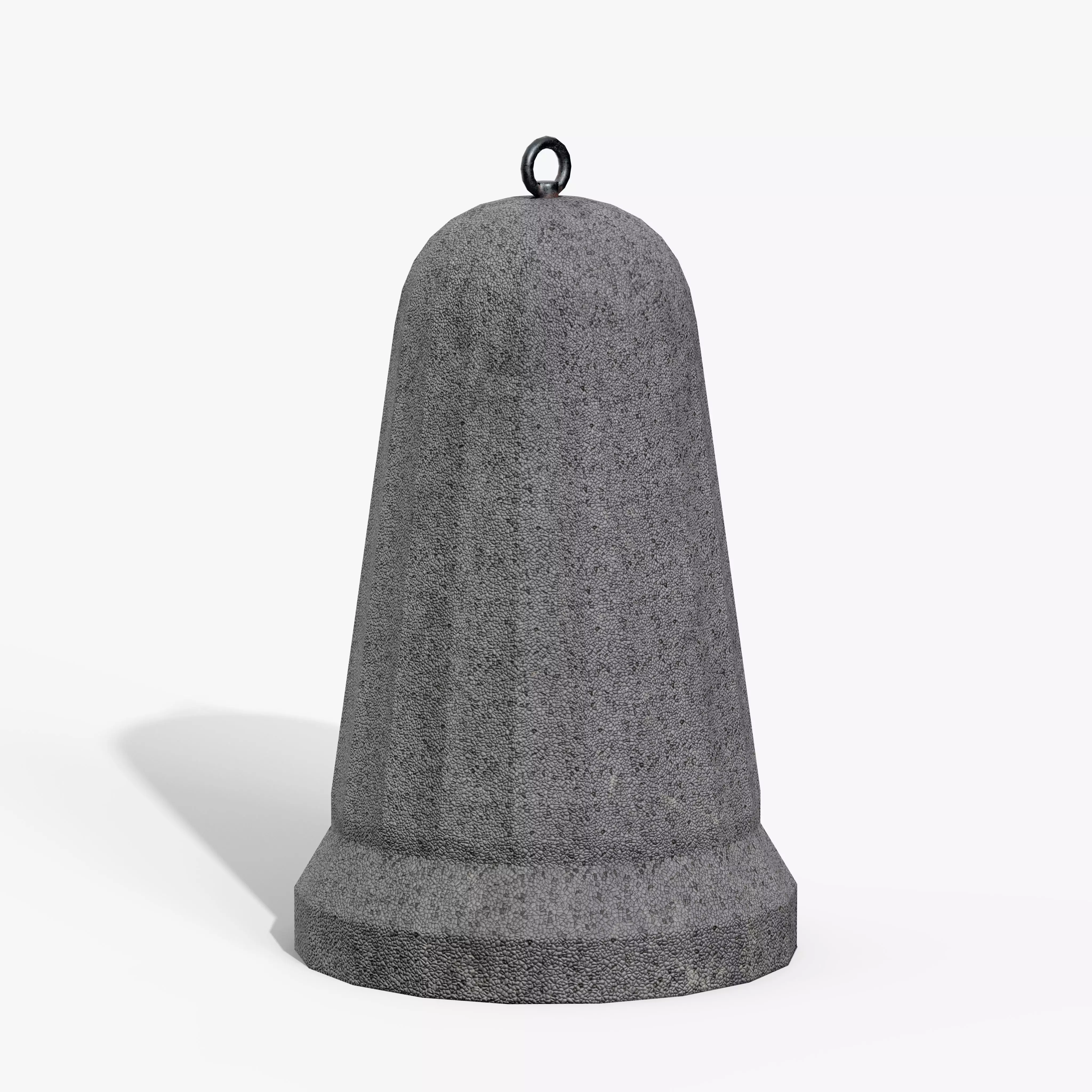 Concrete Bollard Low-poly 3D model_5
