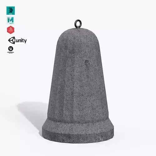 Concrete Bollard Low-poly 3D model Concrete Bollard Low-poly 3D model