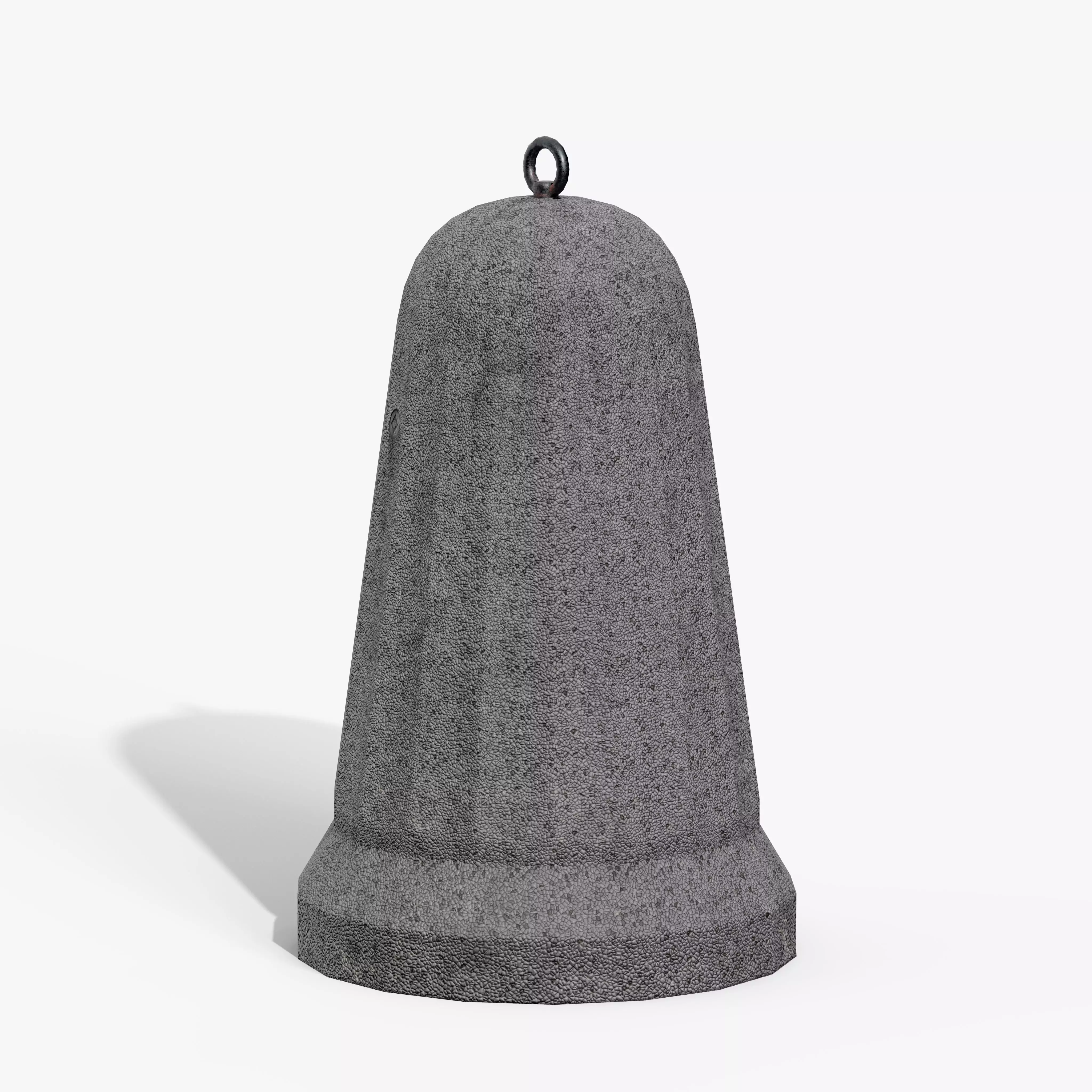 Concrete Bollard Low-poly 3D model_7