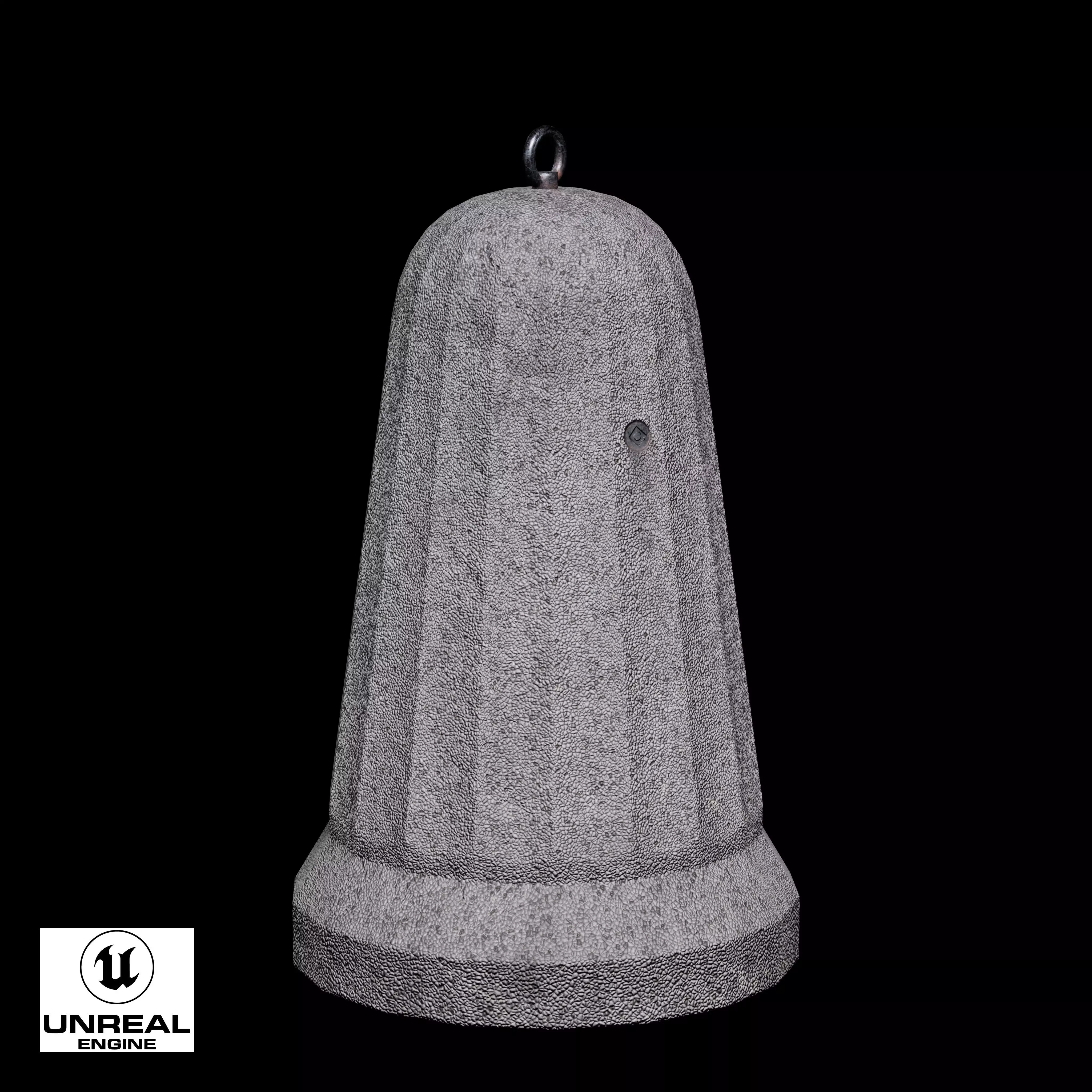 Concrete Bollard Low-poly 3D model_10