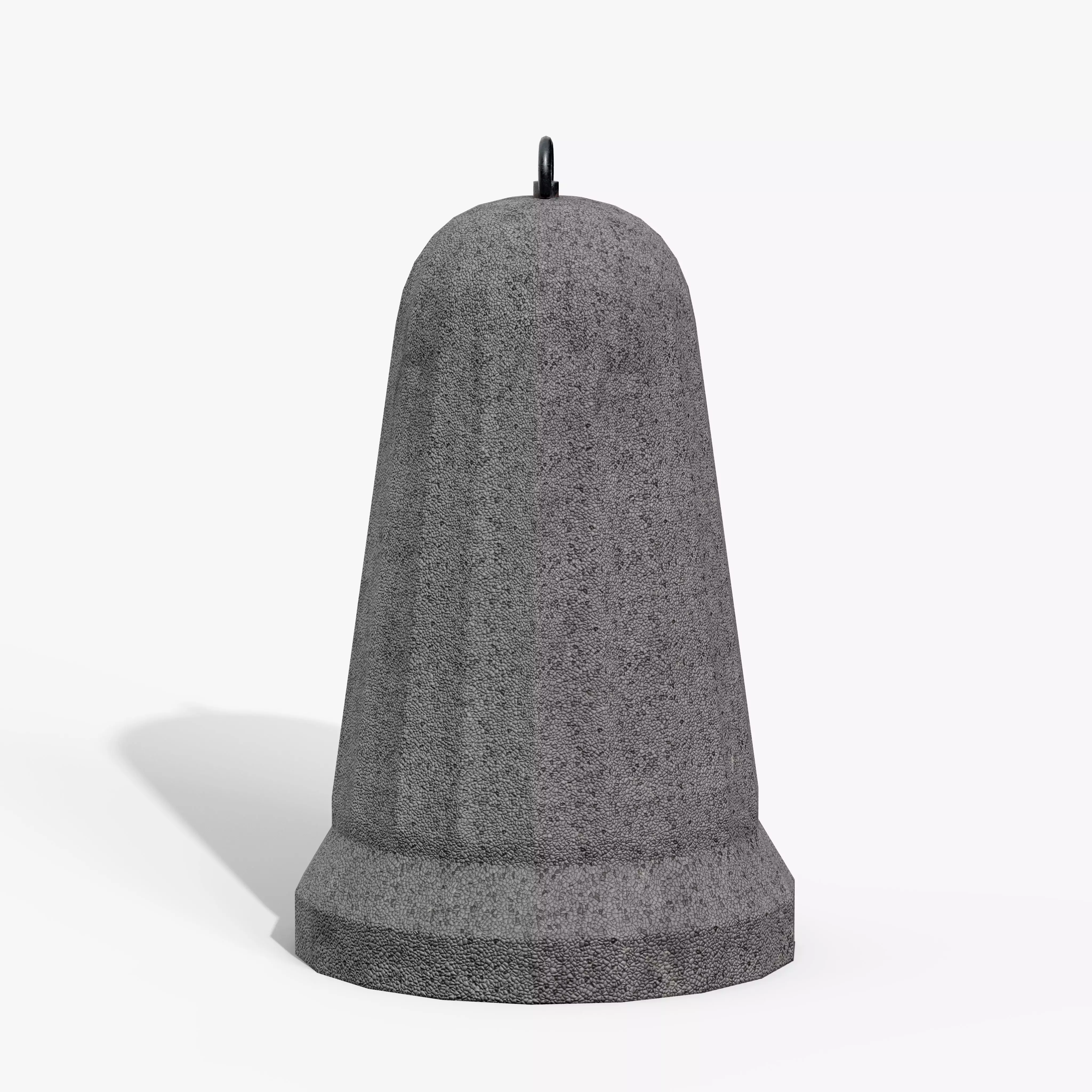 Concrete Bollard Low-poly 3D model_6