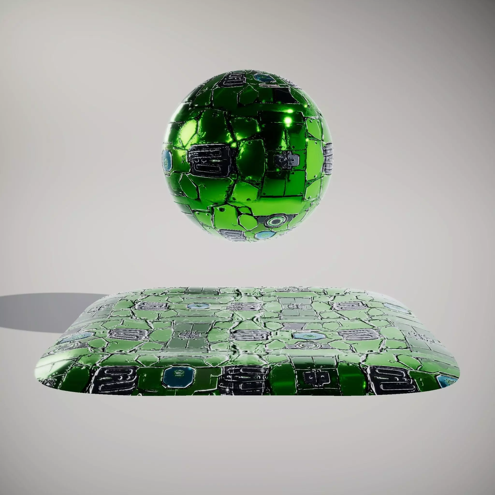Futuristic SciFi Panel HQ PBR Textures Set Texture_2