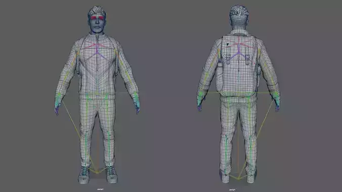 The Free Fighter Character 3D Model