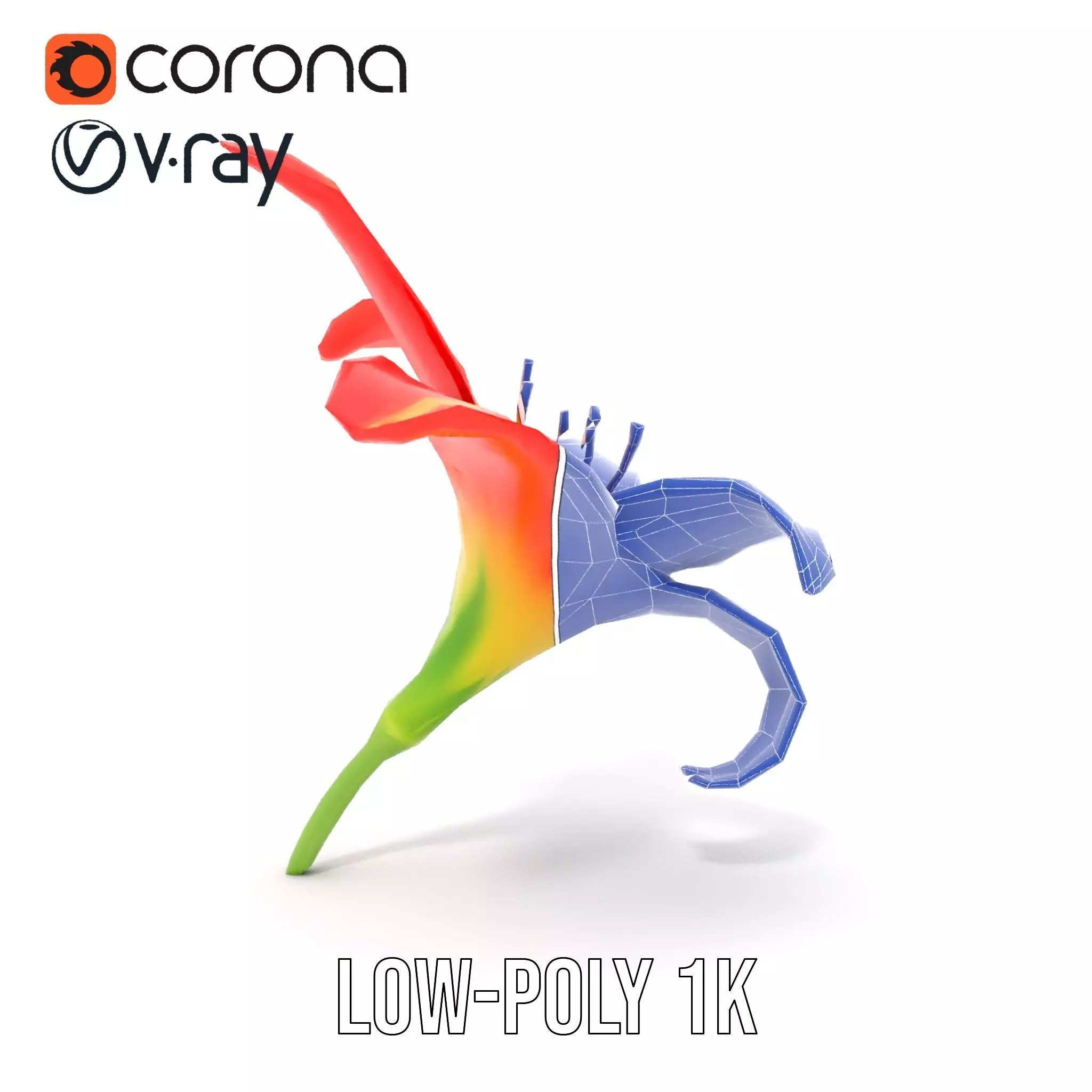 Radiant Red Lily model pack Low-poly 3D model_29