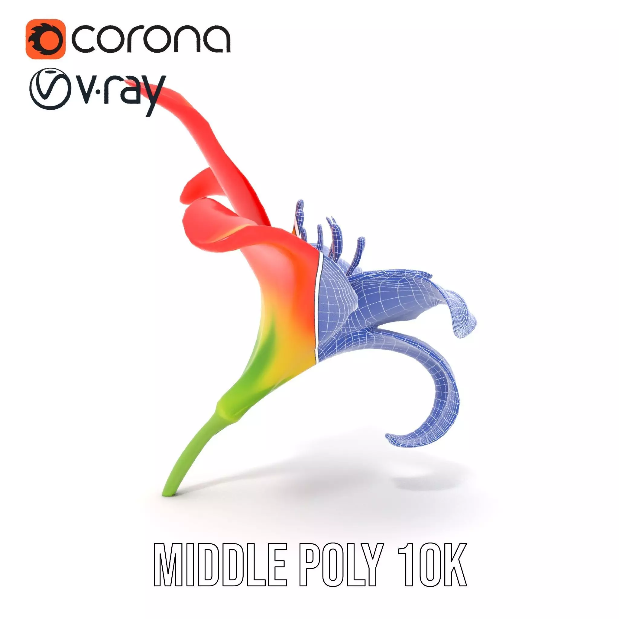 Radiant Red Lily model pack Low-poly 3D model_22