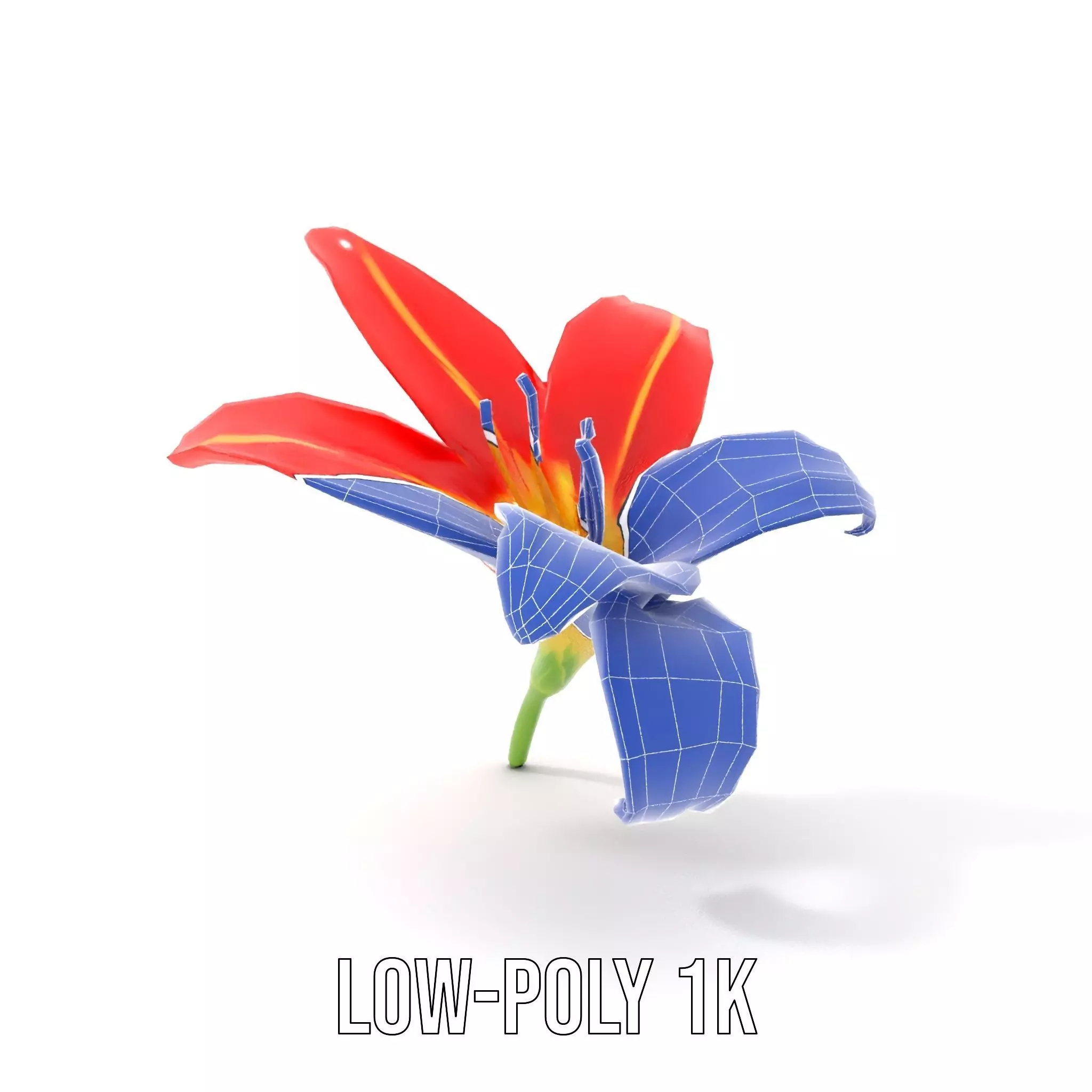 Radiant Red Lily model pack Low-poly 3D model_17