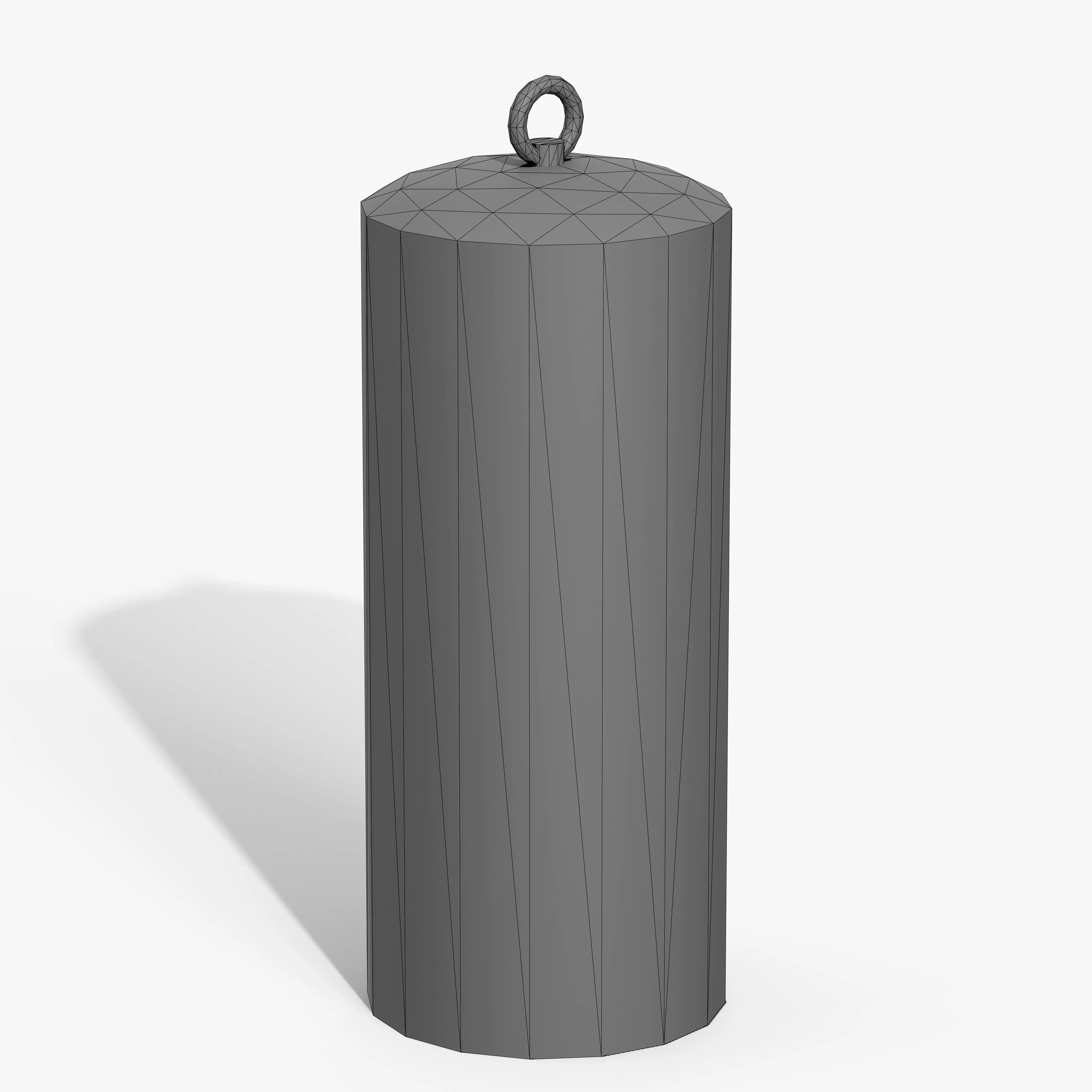 Granite Bollard Low-poly 3D model_9