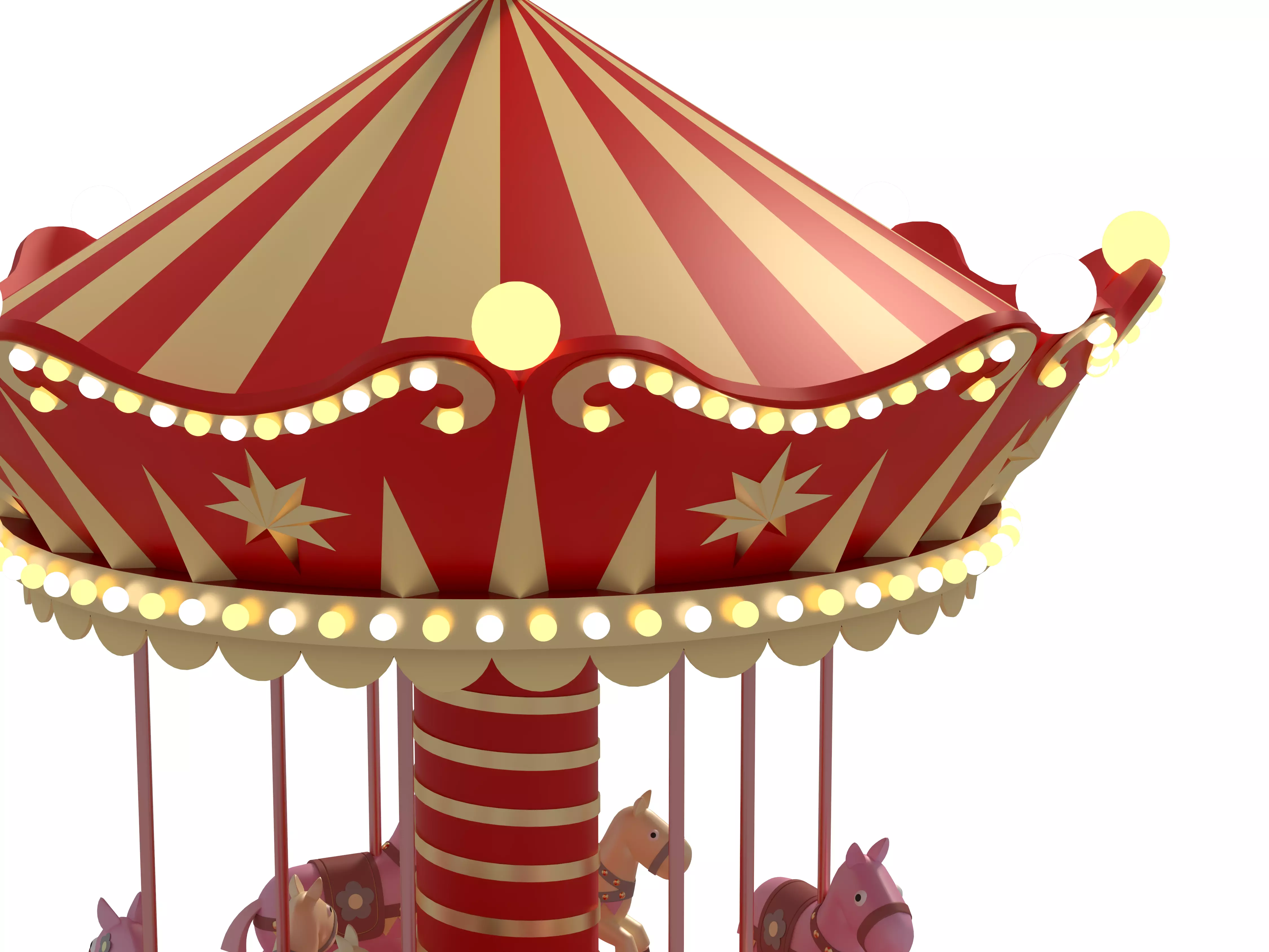 merry-go-round ride 3D model 3D model_6