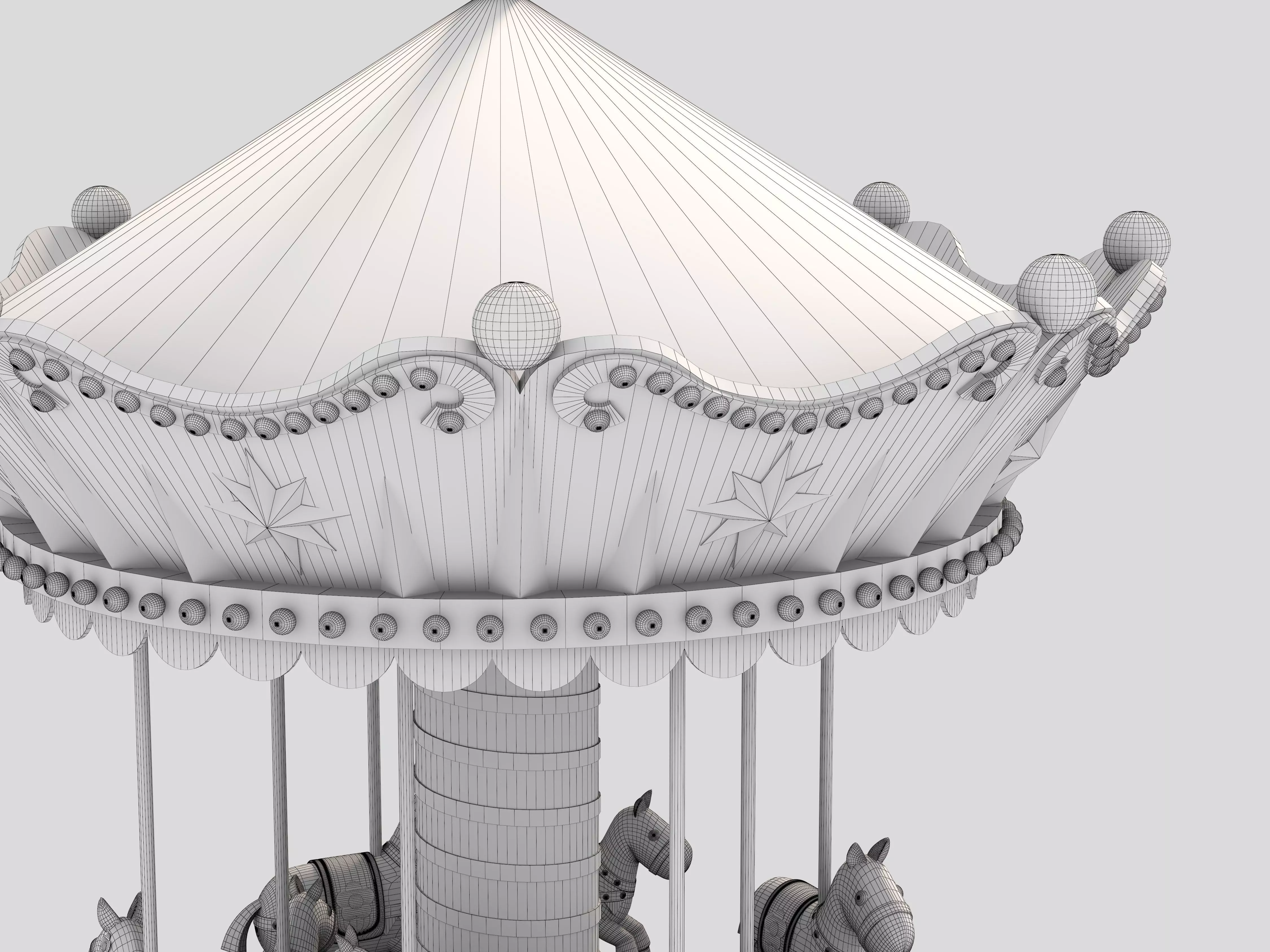 merry-go-round ride 3D model 3D model_13