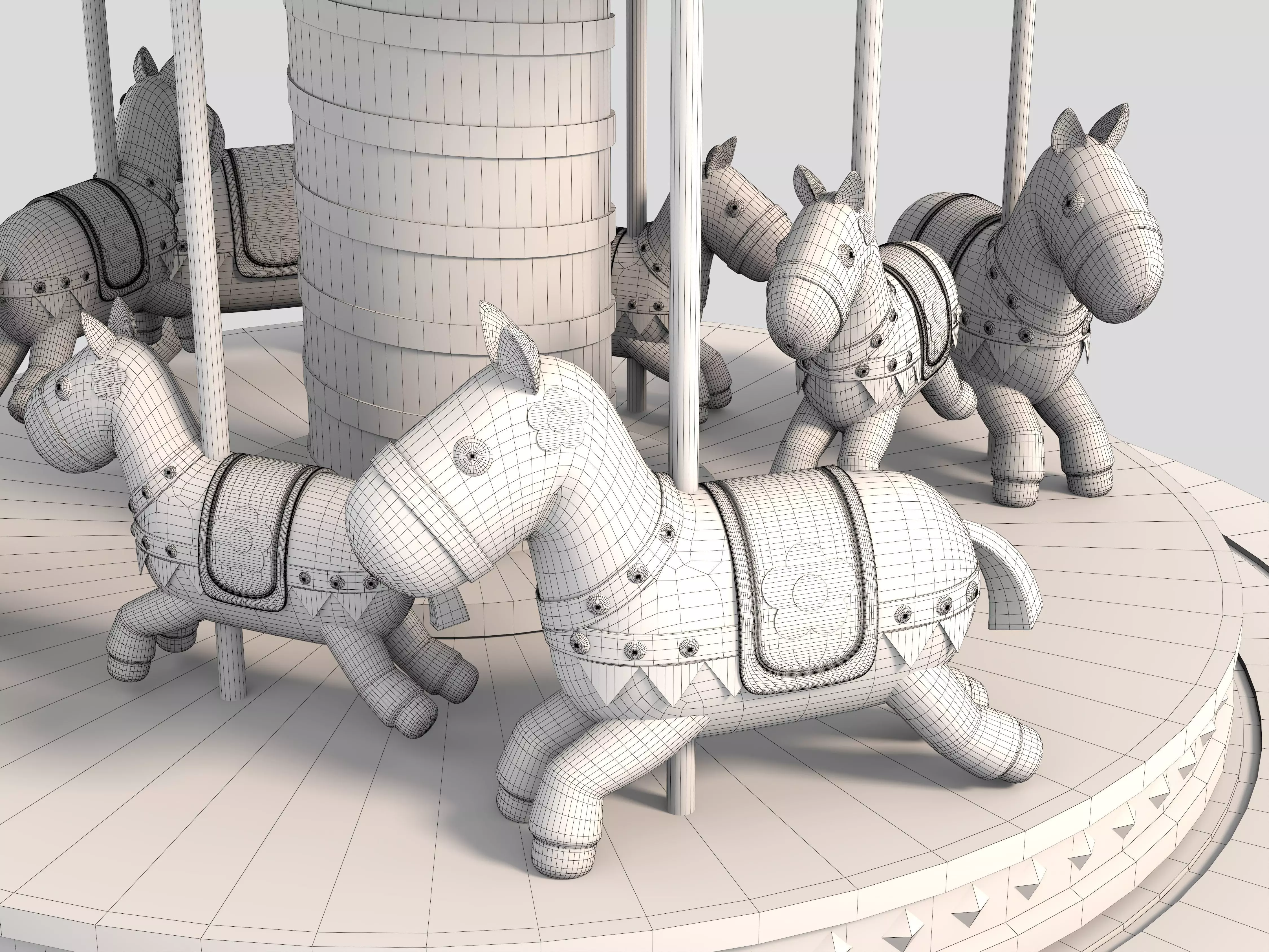 merry-go-round ride 3D model 3D model_12