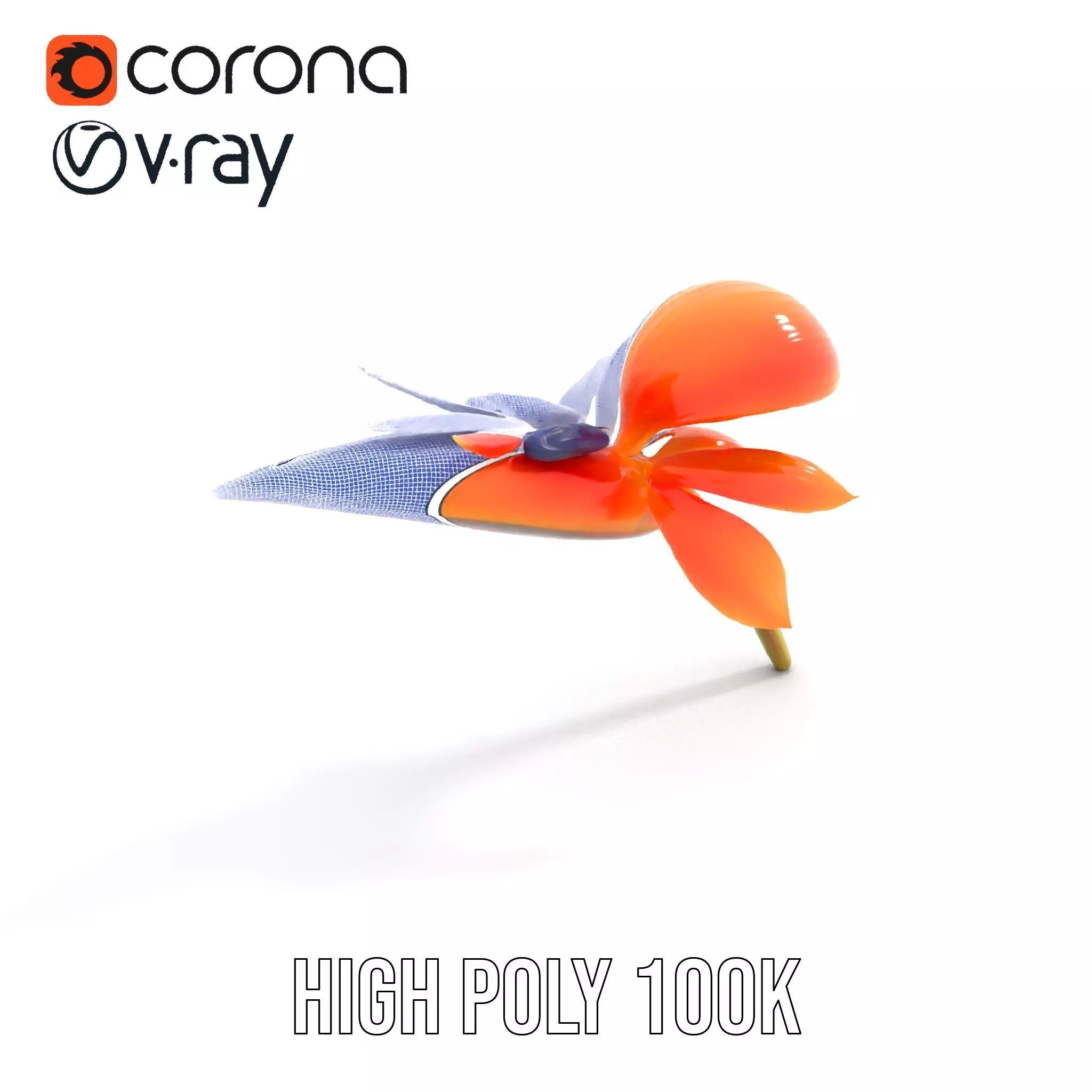 Vibrant Bird of Paradise model pack Low-poly 3D model_21