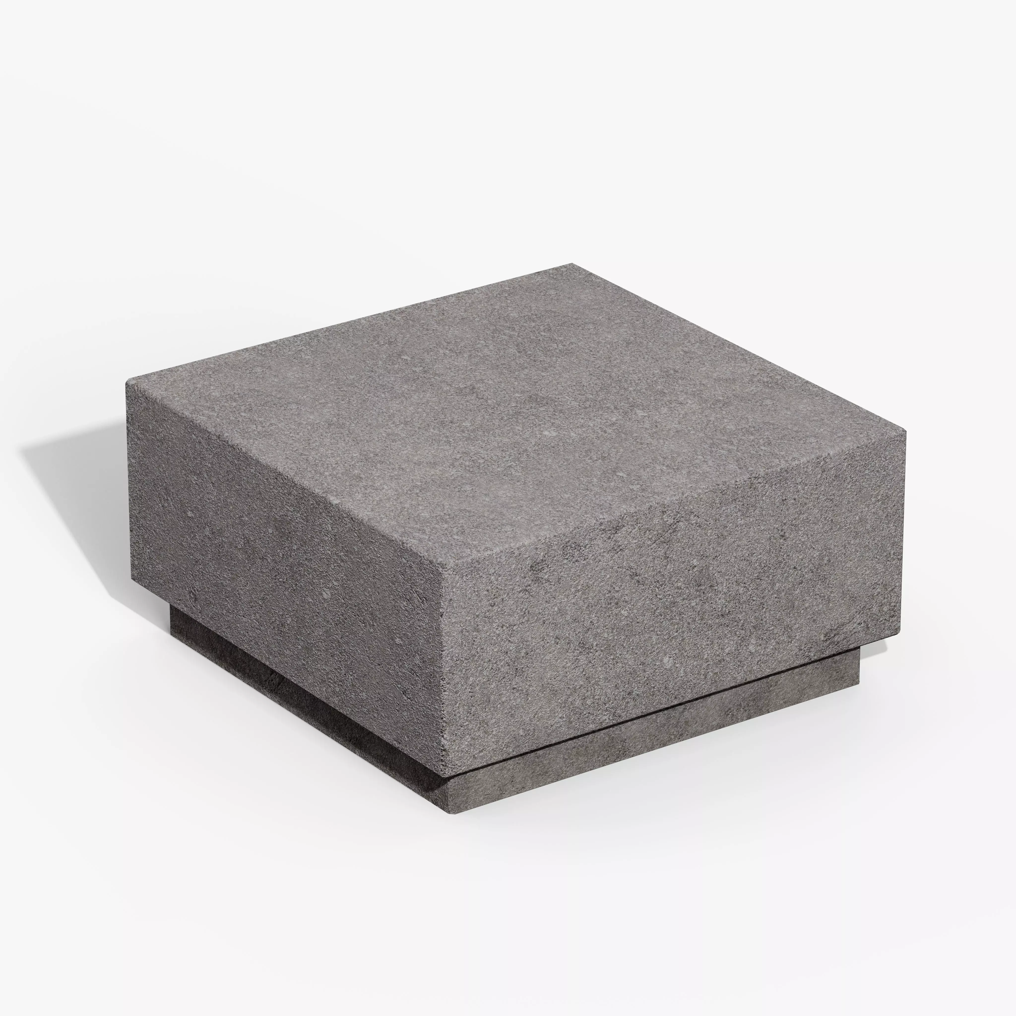 Granite Bollard Seat Low-poly 3D model_3