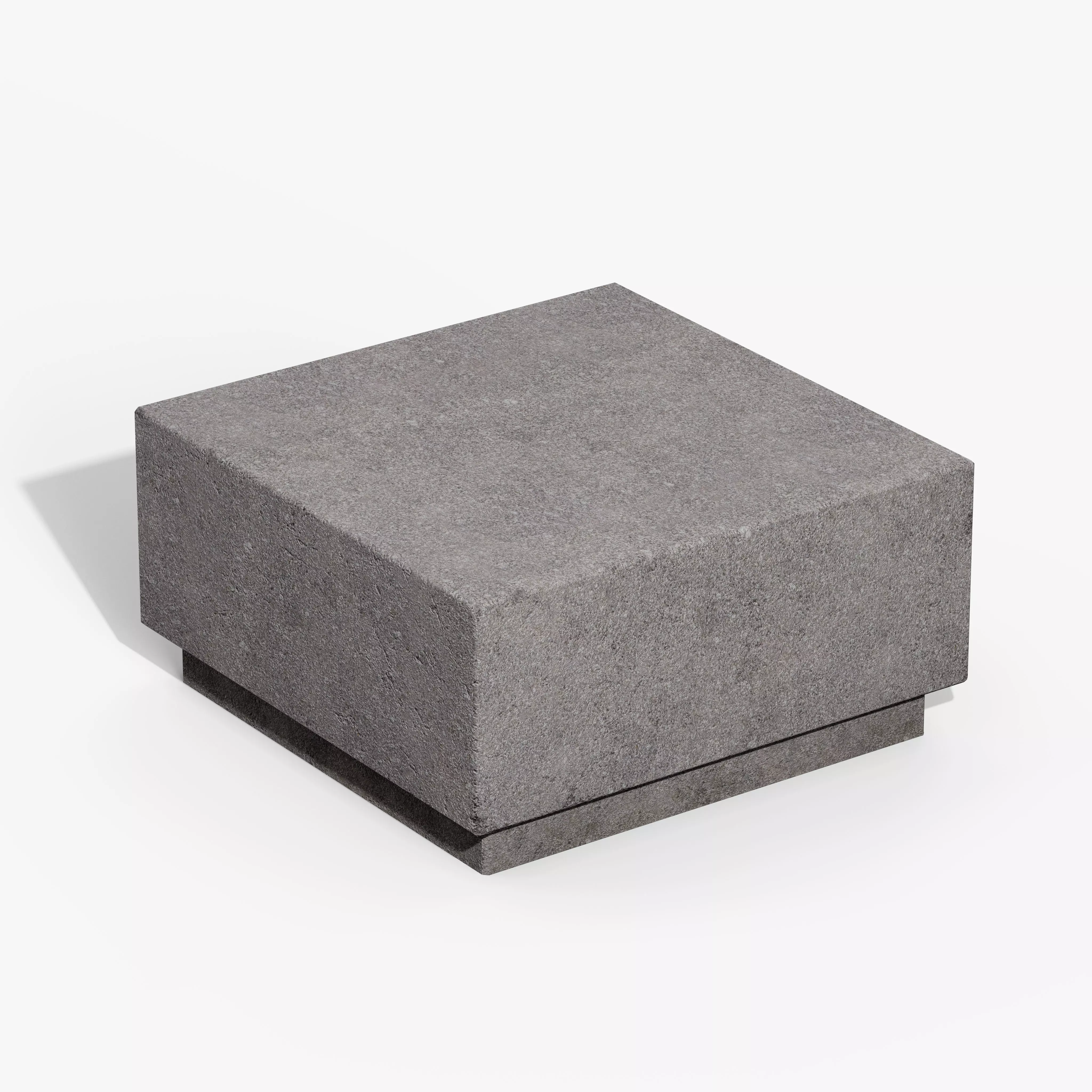 Granite Bollard Seat Low-poly 3D model_7
