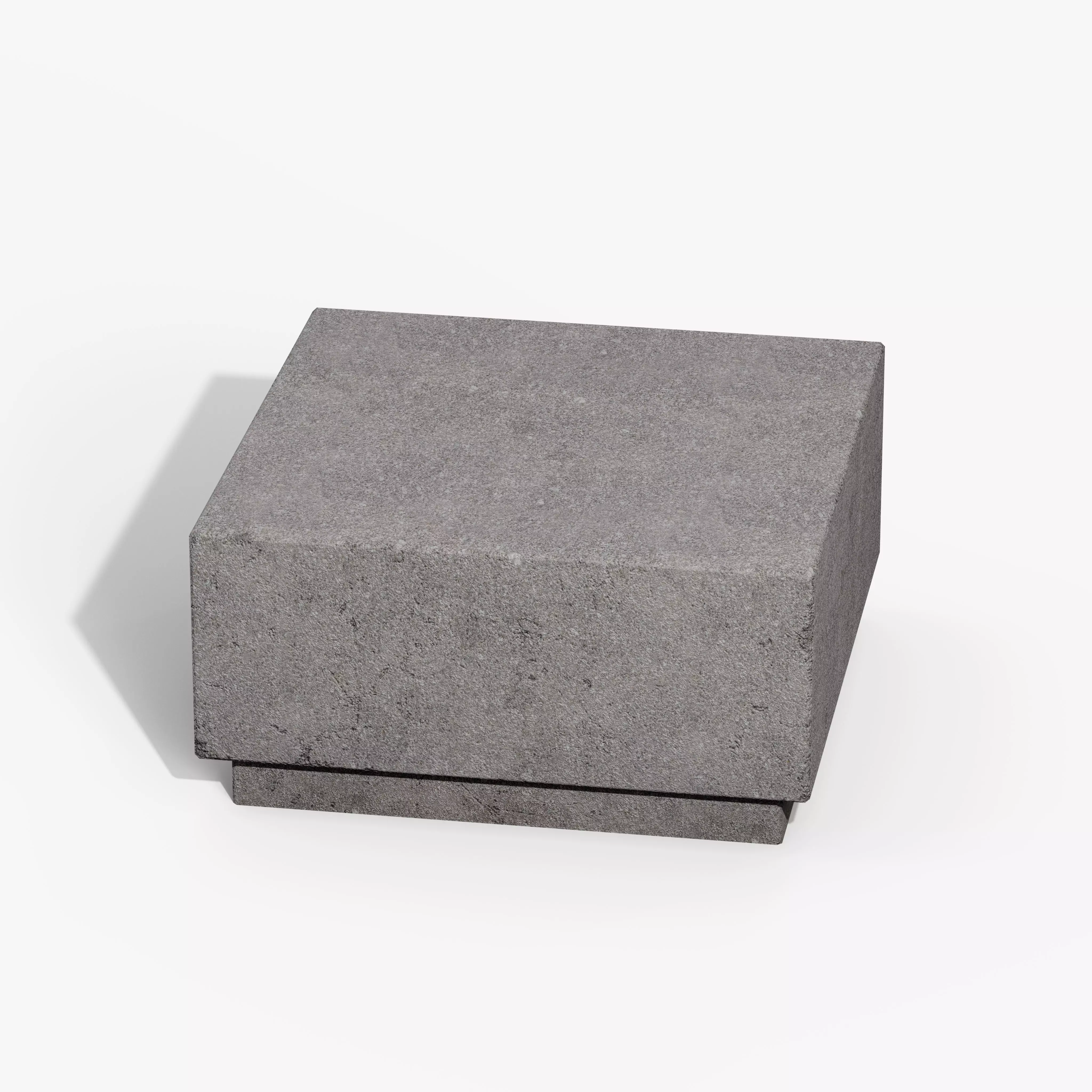 Granite Bollard Seat Low-poly 3D model_6
