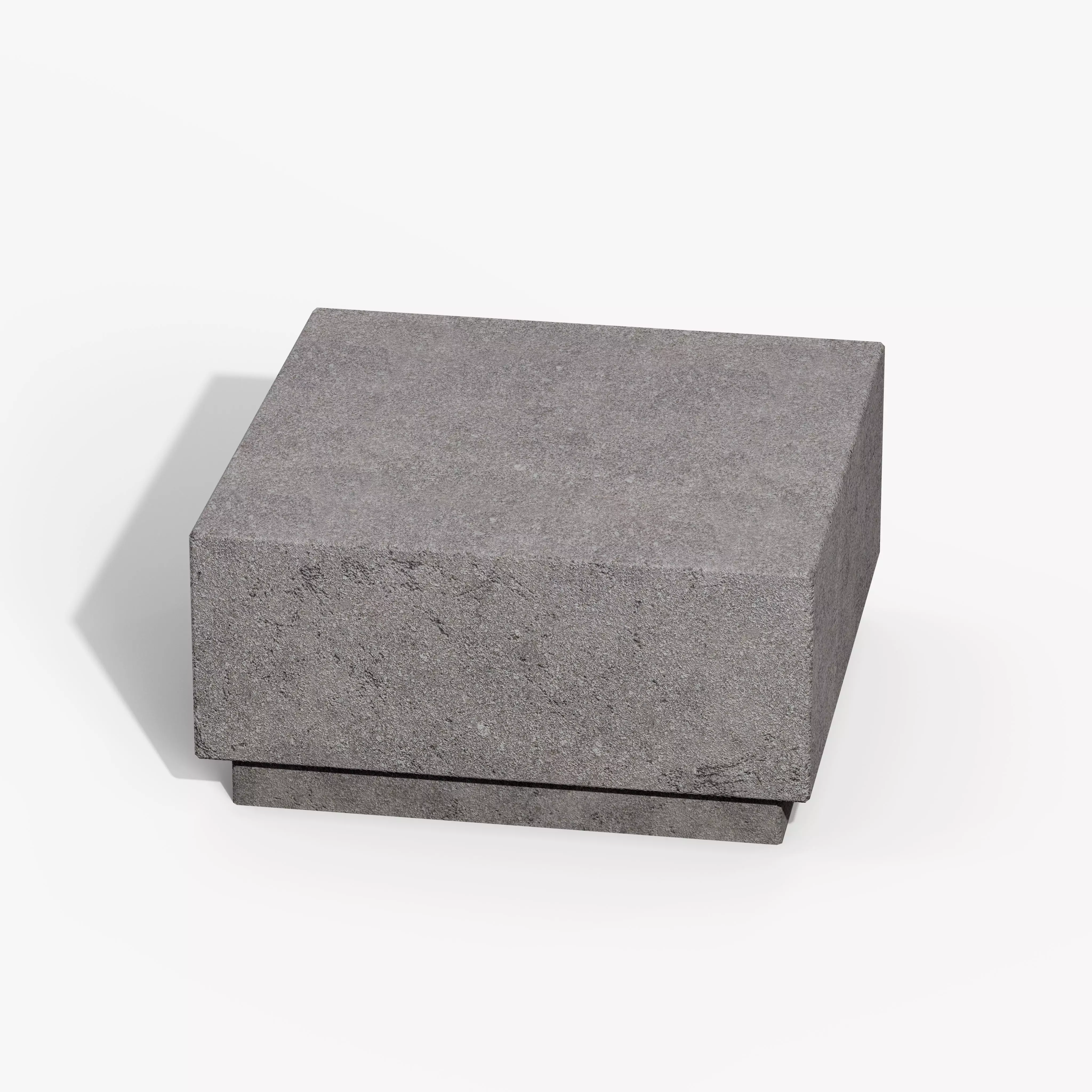 Granite Bollard Seat Low-poly 3D model_2