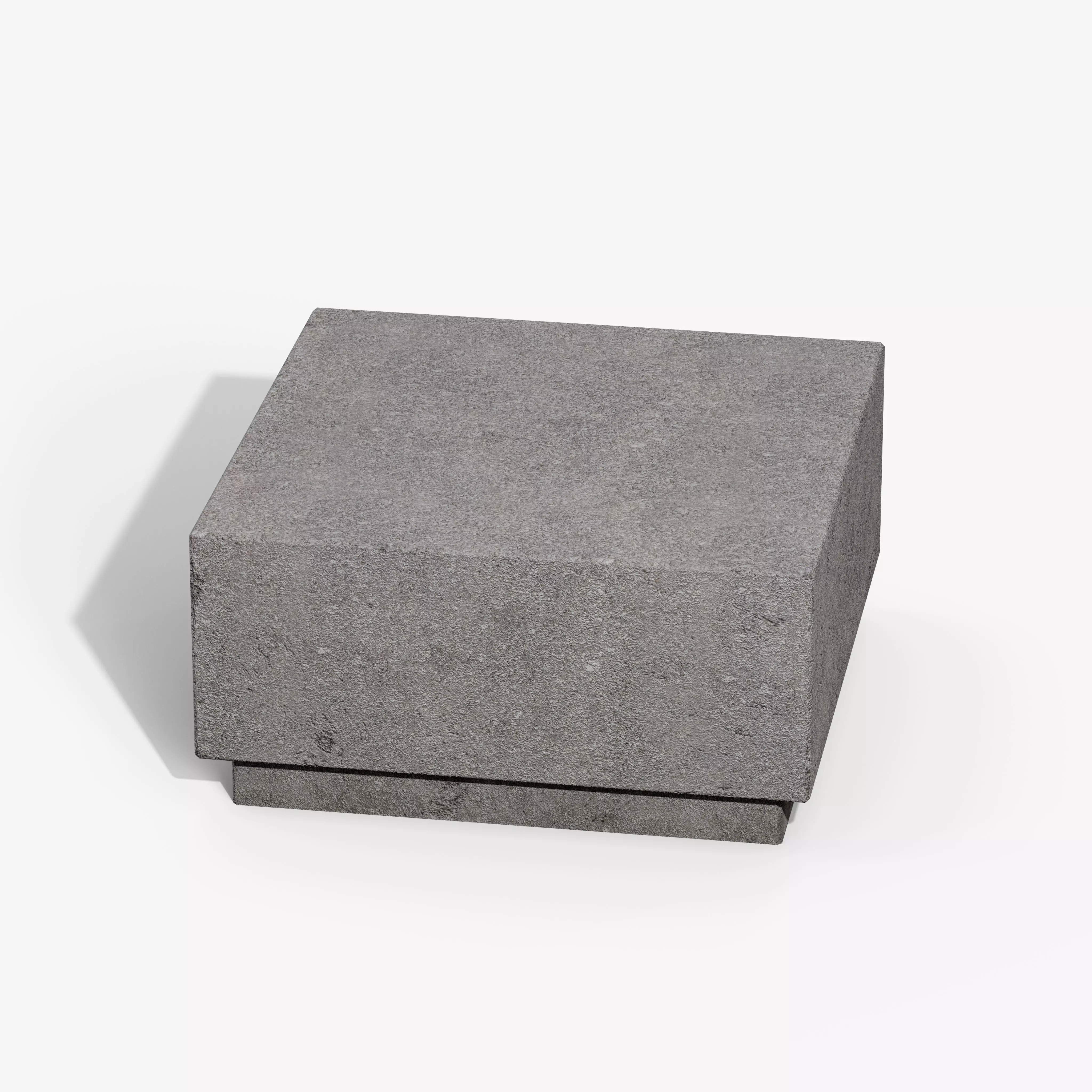 Granite Bollard Seat Low-poly 3D model_4